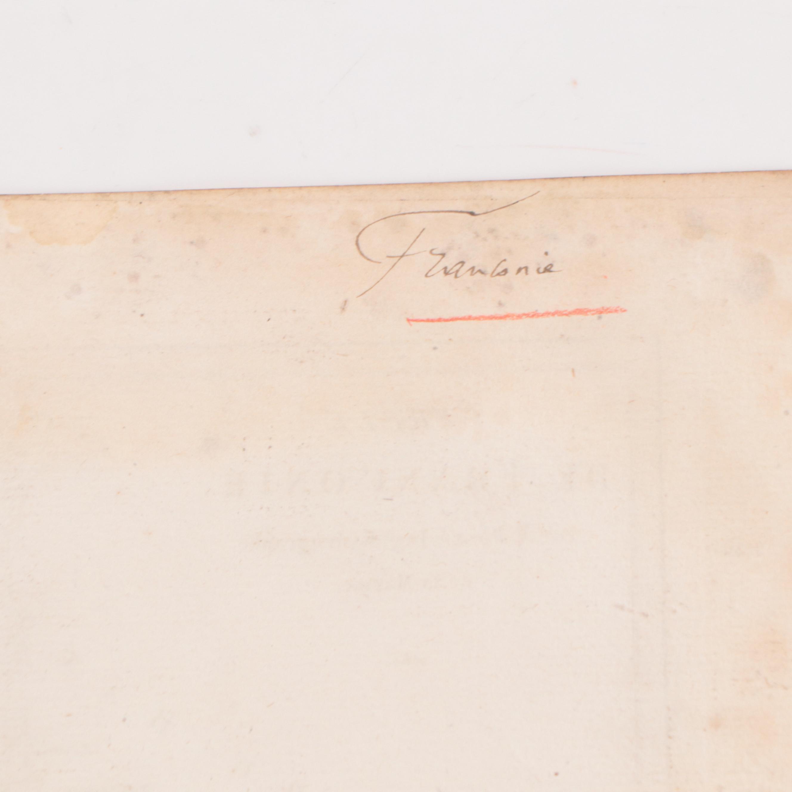 Rigobert Bonne Hand-Colored Map "Cercle de Franconie," 1790