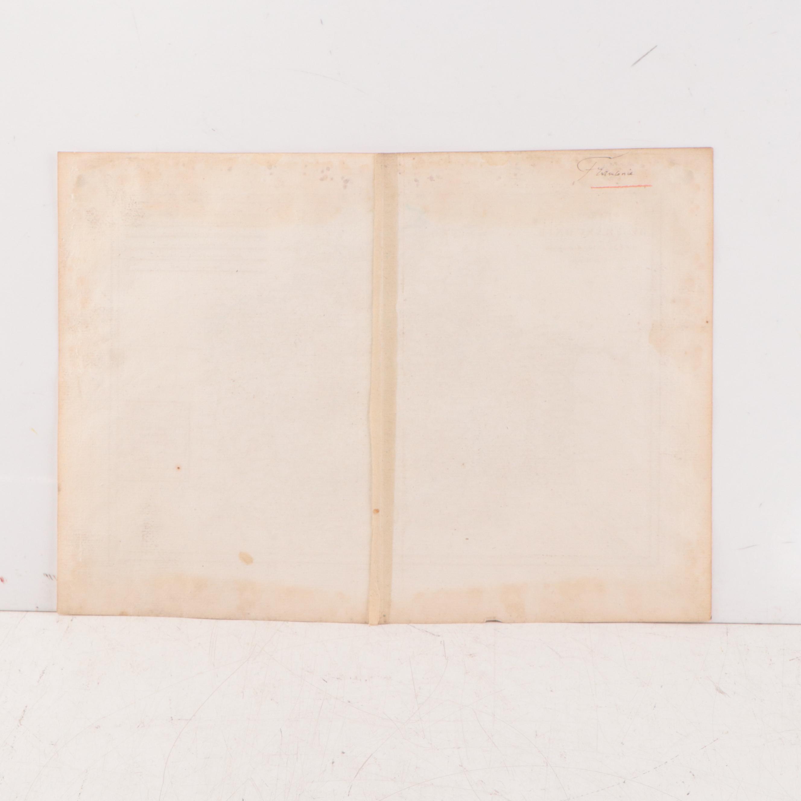 Rigobert Bonne Hand-Colored Map "Cercle de Franconie," 1790