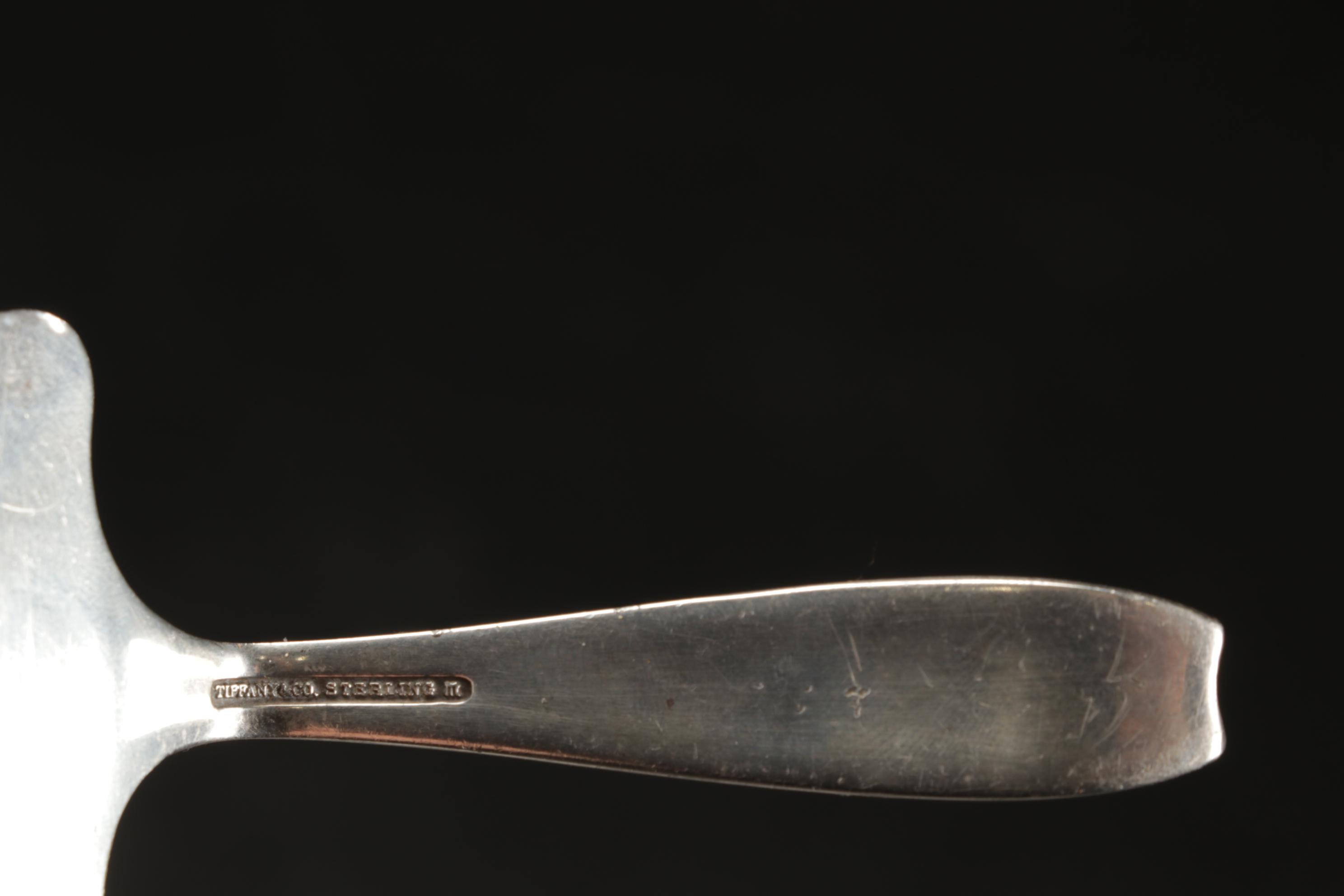 Tiffany & Co. Victorian Sterling Silver Food Pusher with Spoons and Cases