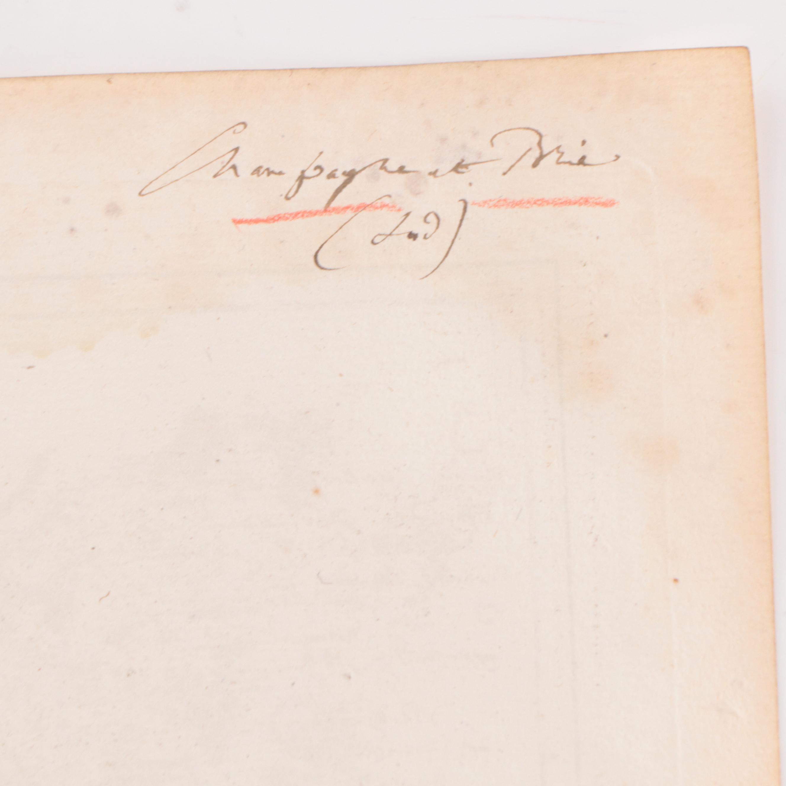 Rigobert Bonne Hand-Colored Map "Départements et Districts de Champagne et Brie"