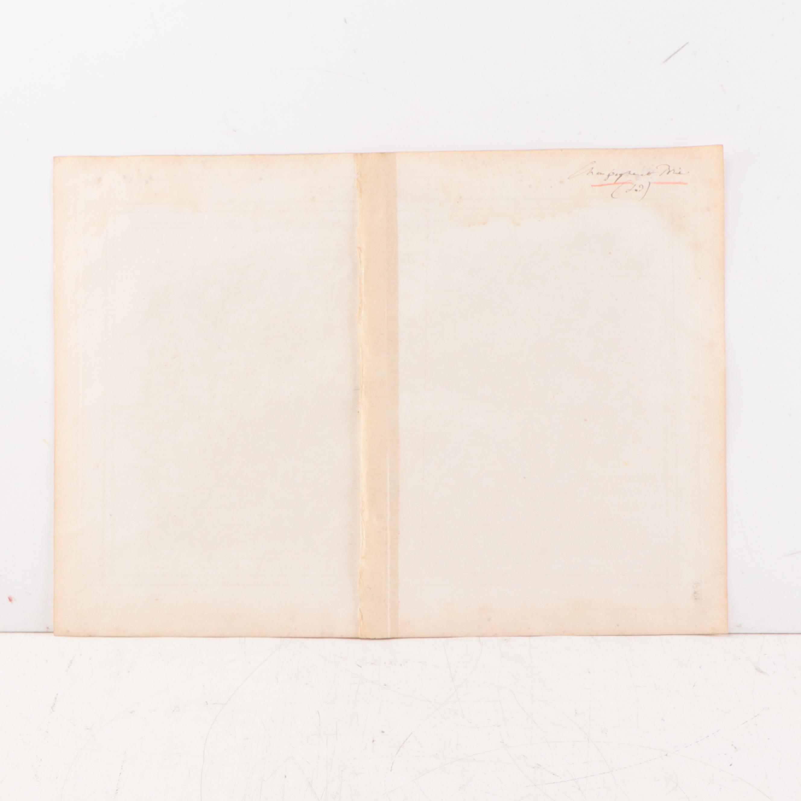 Rigobert Bonne Hand-Colored Map "Départements et Districts de Champagne et Brie"