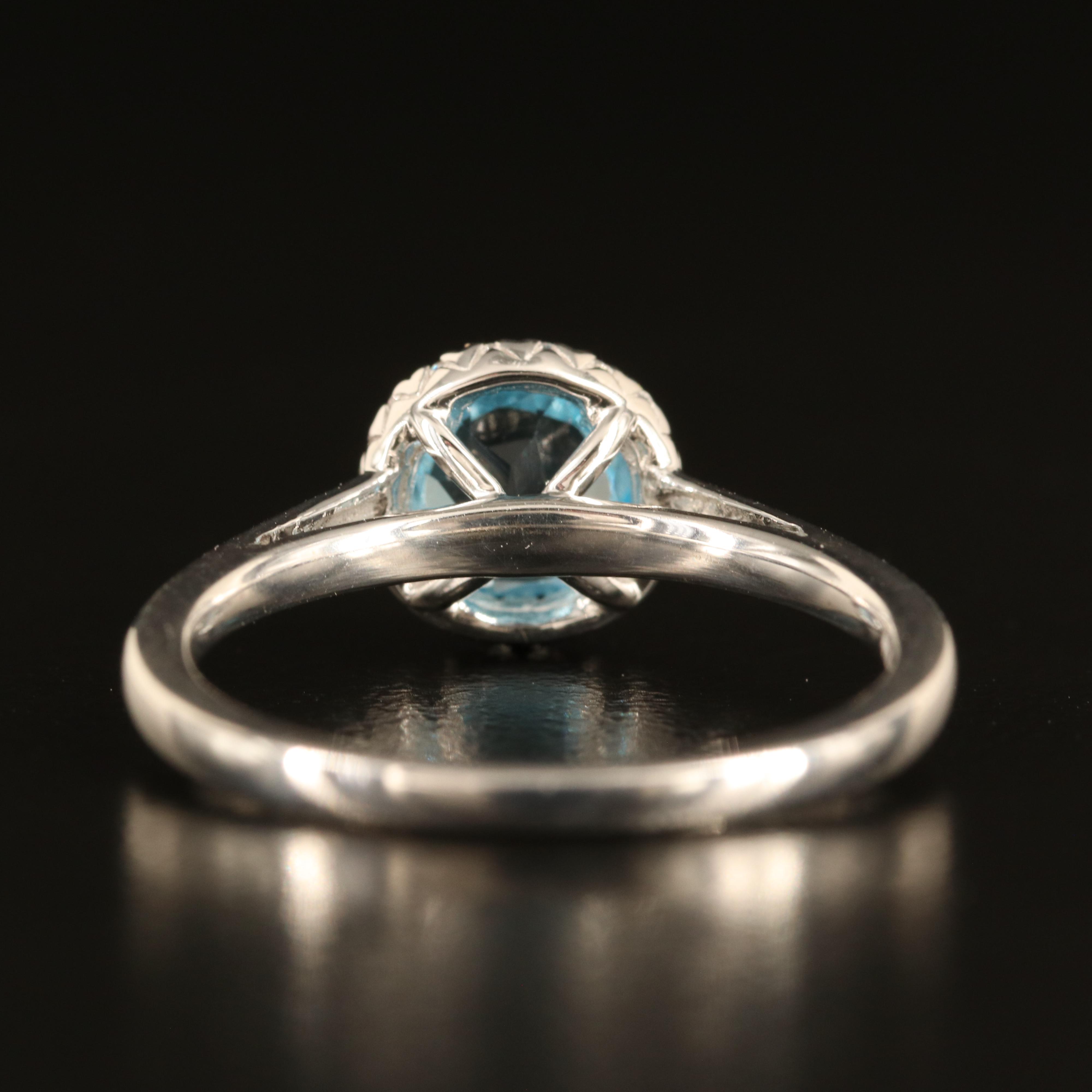 Sterling Sky Blue Topaz and White Sapphire Ring