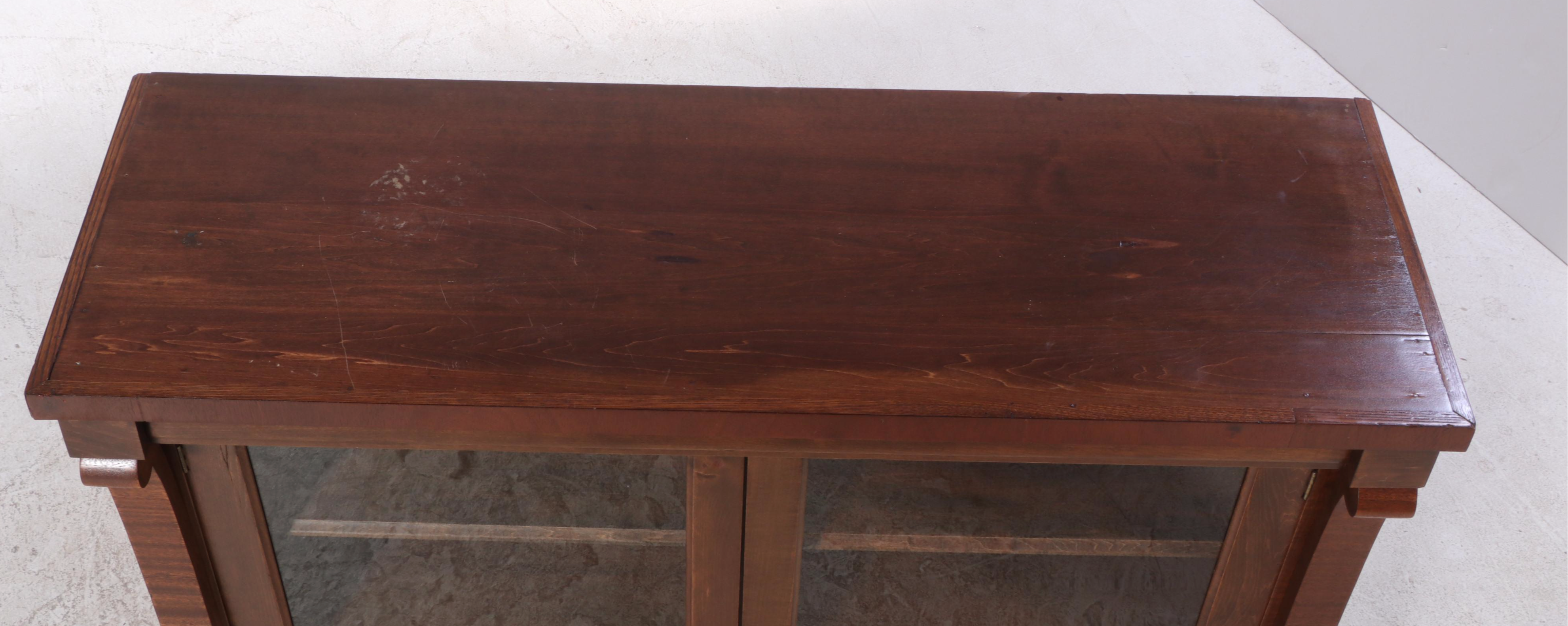 American Empire Revival Mahogany-Stained Bookcase, Early 20th Century