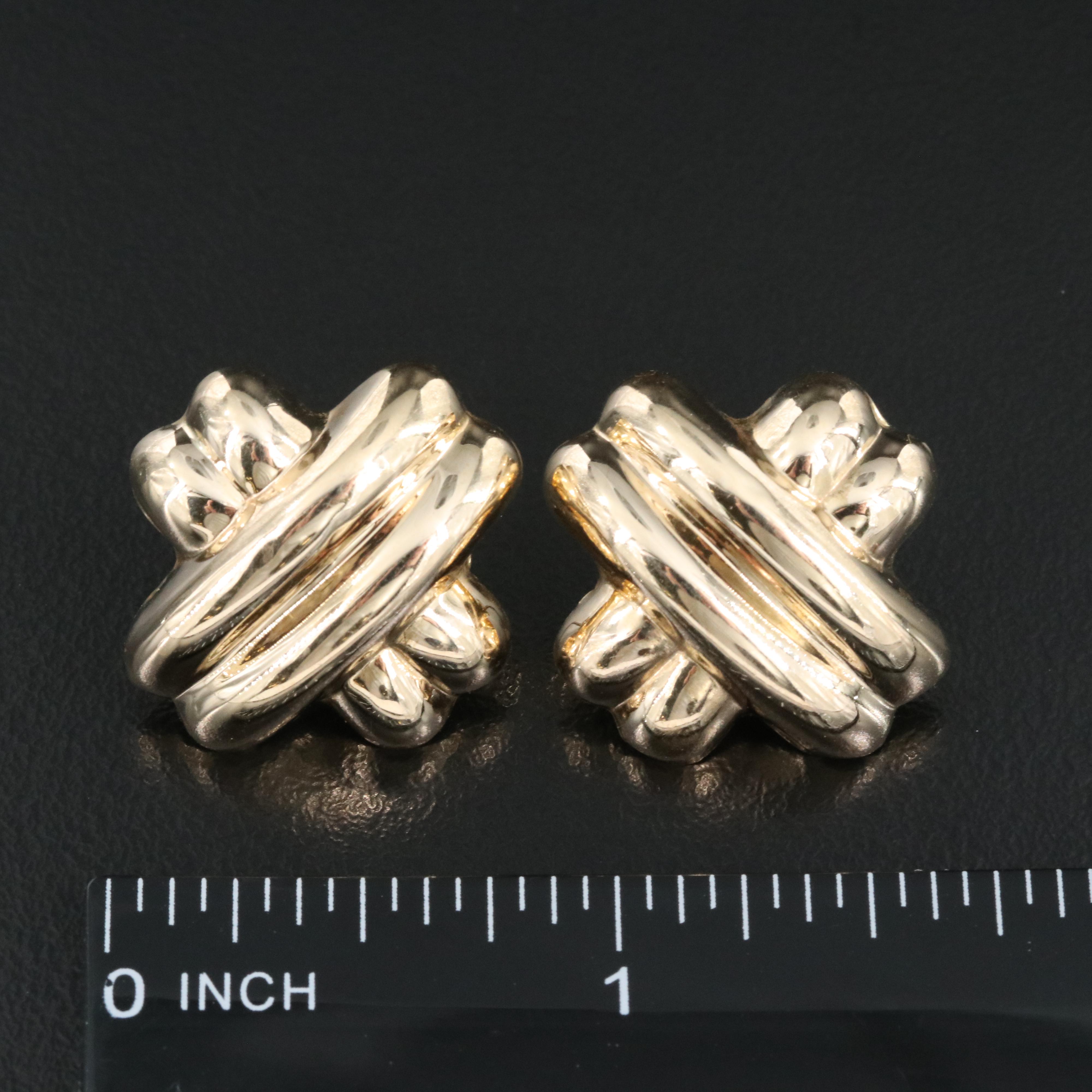 14K "X" Earrings