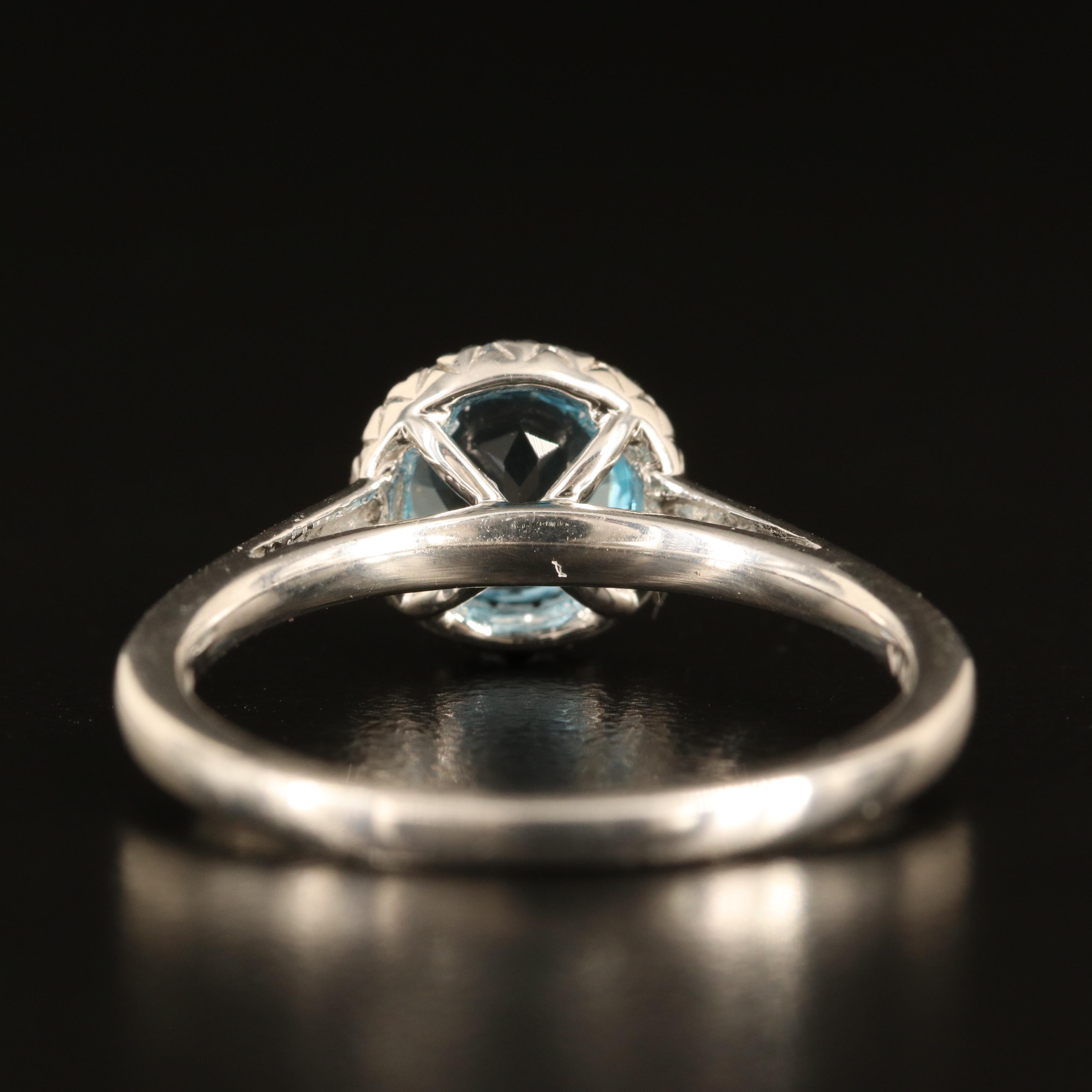 Sterling Sky Blue Topaz and White Sapphire Ring