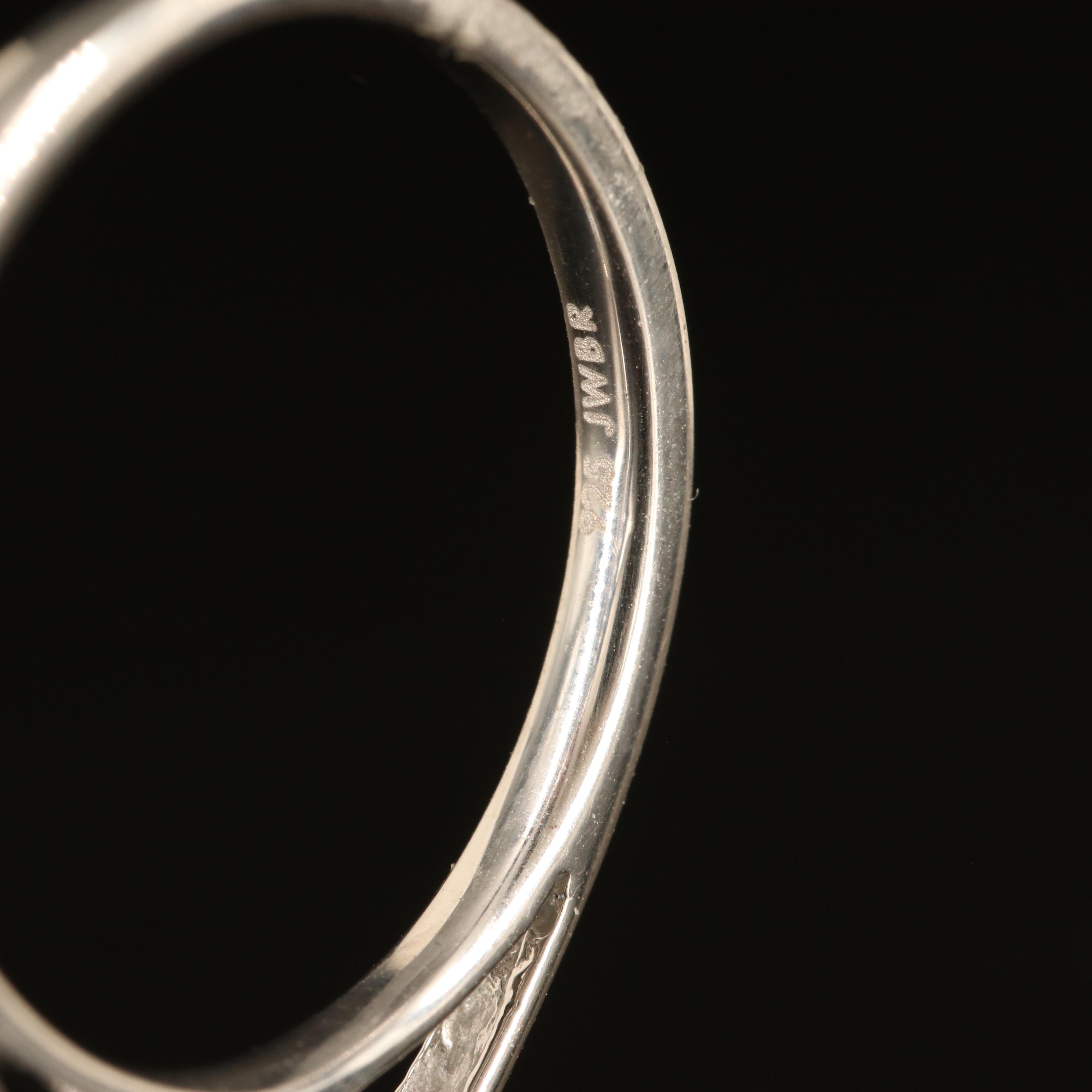 Sterling Sky Blue Topaz and White Sapphire Ring