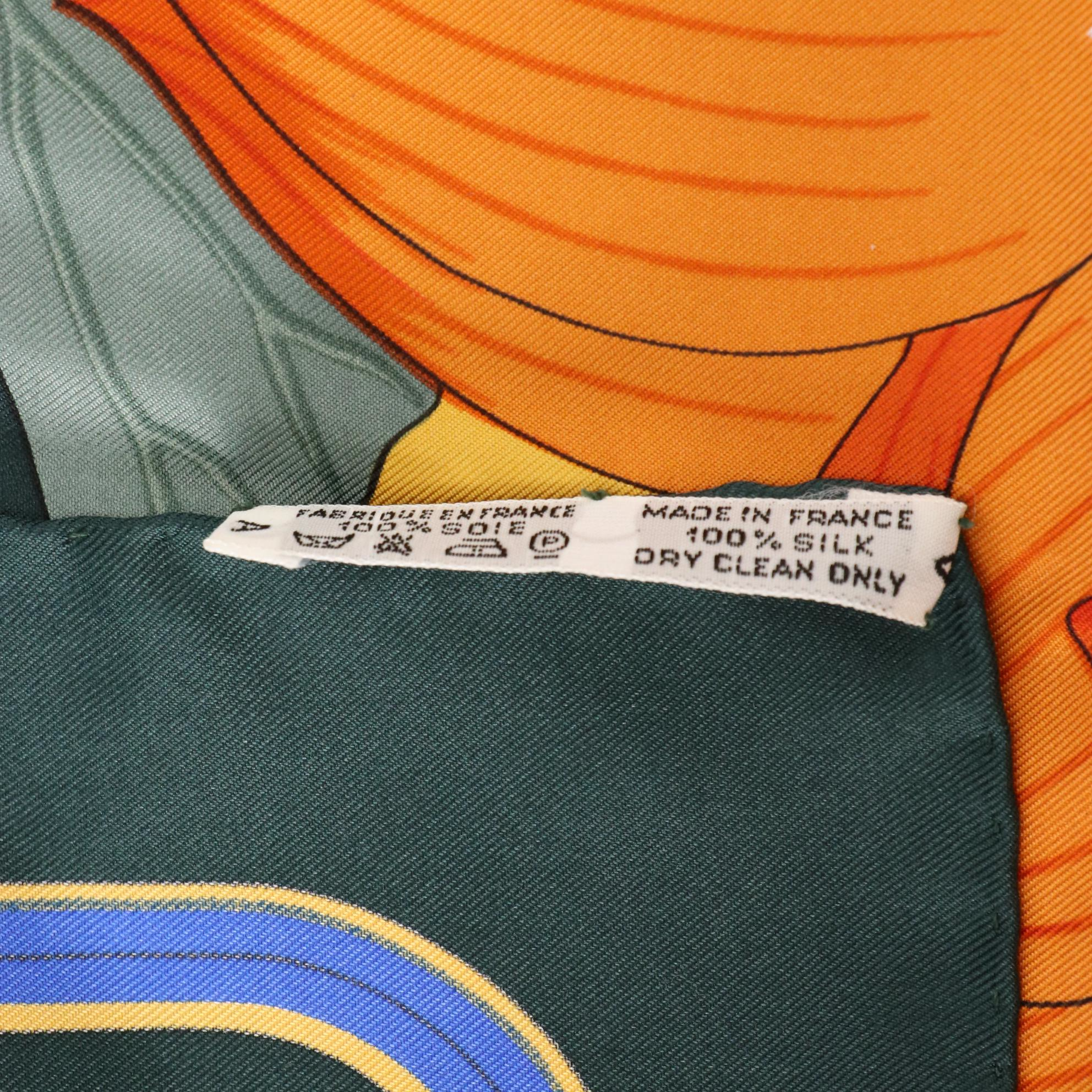 Hermès "Fleurs de Lotus" Scarf 90 in Silk Twill with Box