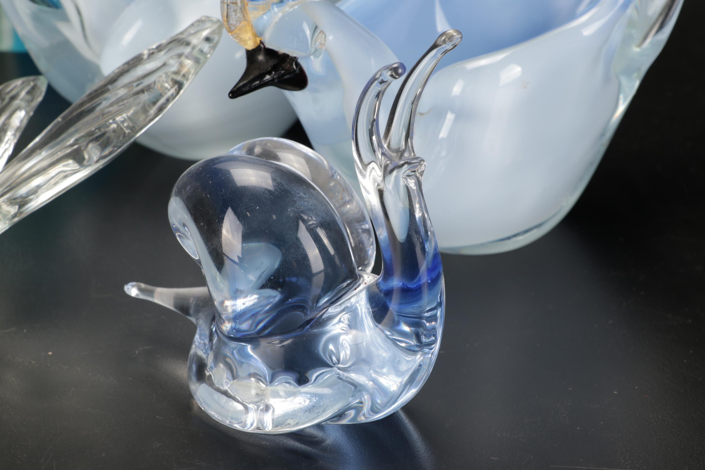 V. Nason & C Murano Snail with Other Art Glass Animals