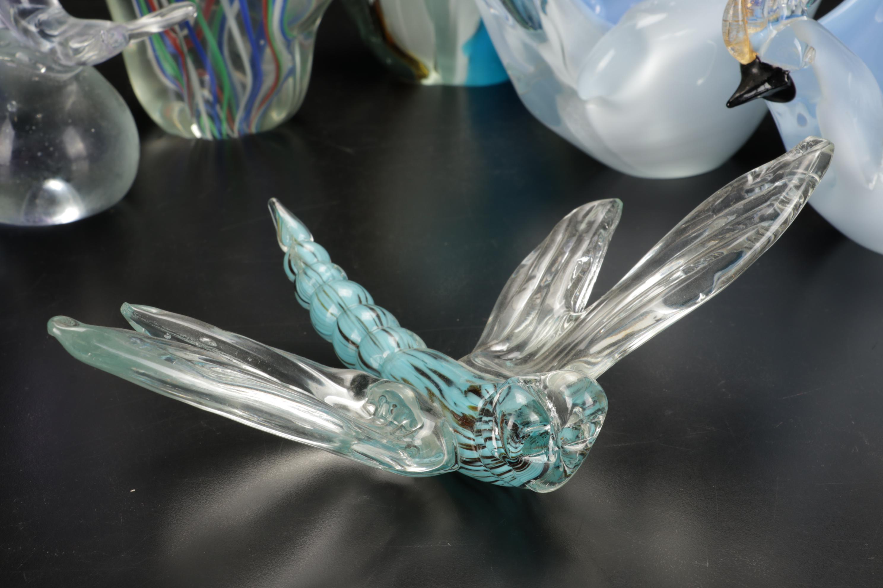 V. Nason & C Murano Snail with Other Art Glass Animals