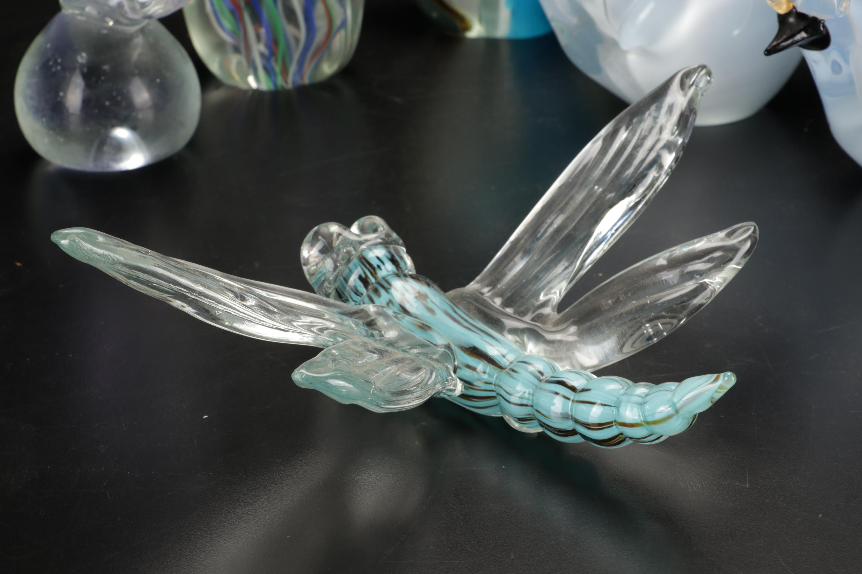 V. Nason & C Murano Snail with Other Art Glass Animals