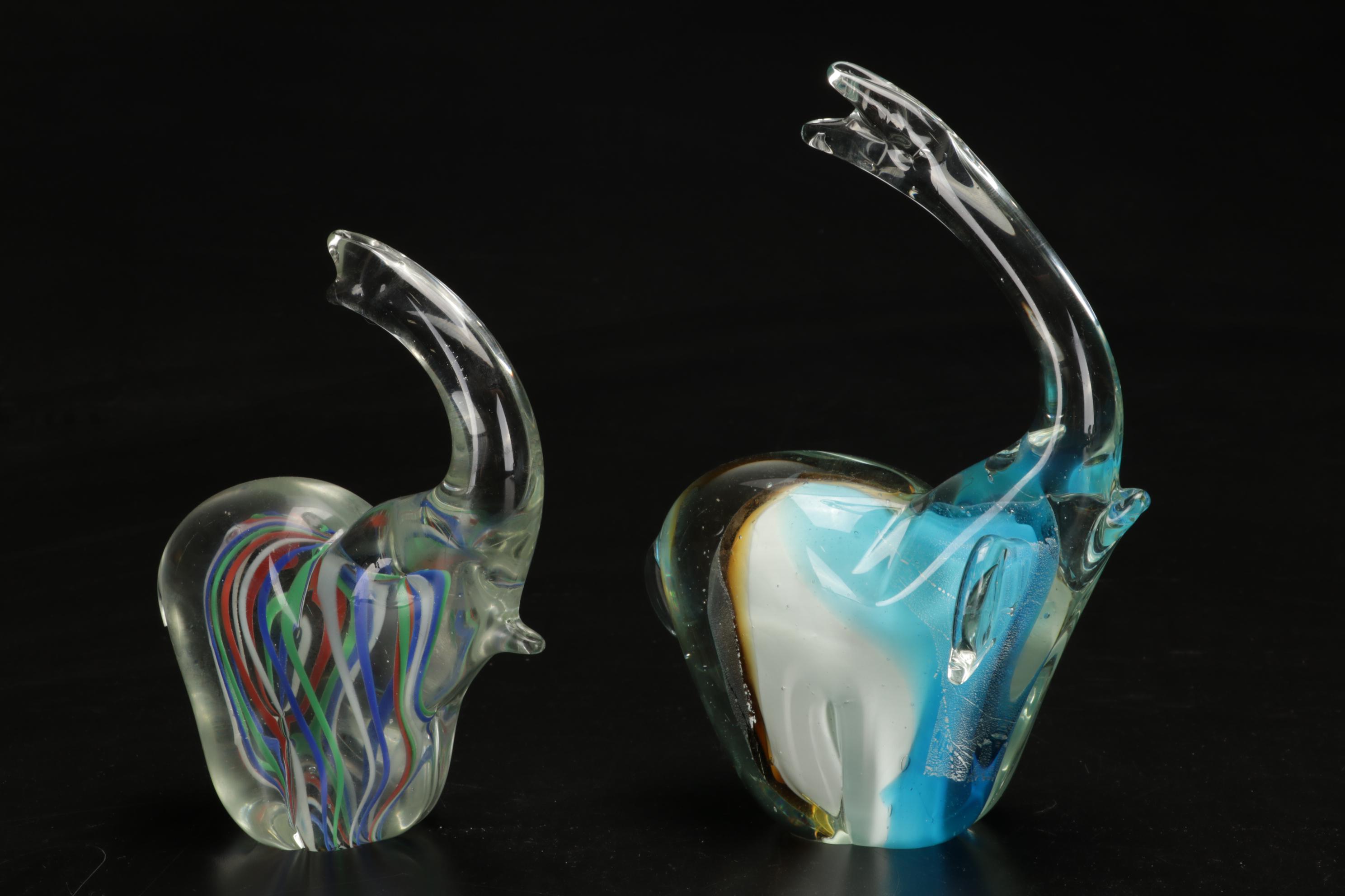 V. Nason & C Murano Snail with Other Art Glass Animals