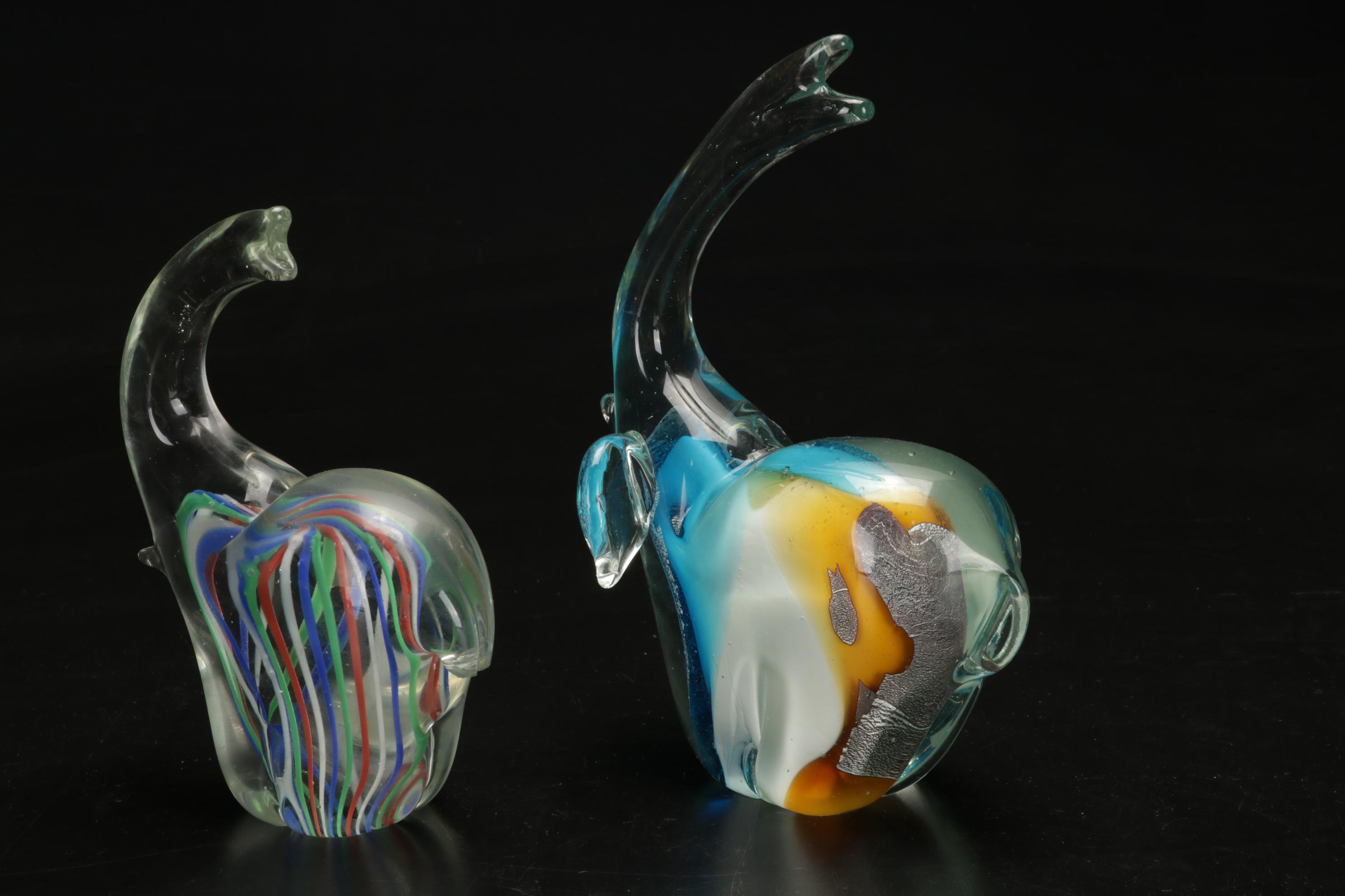 V. Nason & C Murano Snail with Other Art Glass Animals