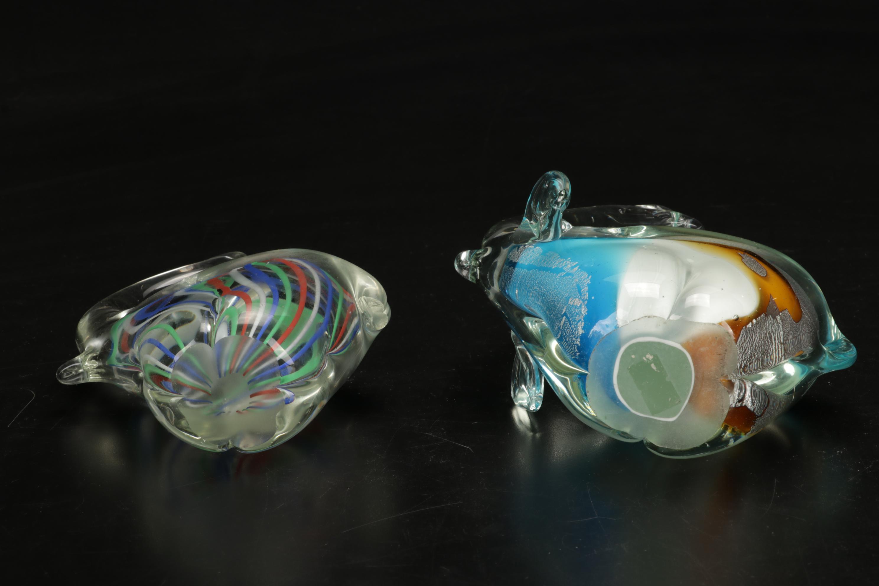 V. Nason & C Murano Snail with Other Art Glass Animals