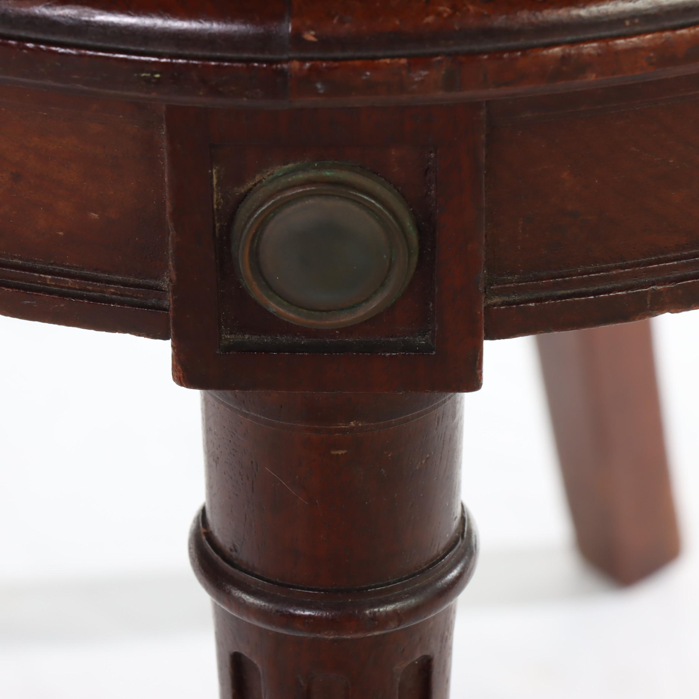 Pair of Louis XVI Style Gilt Metal-Mounted Walnut and Caned Salon Chairs