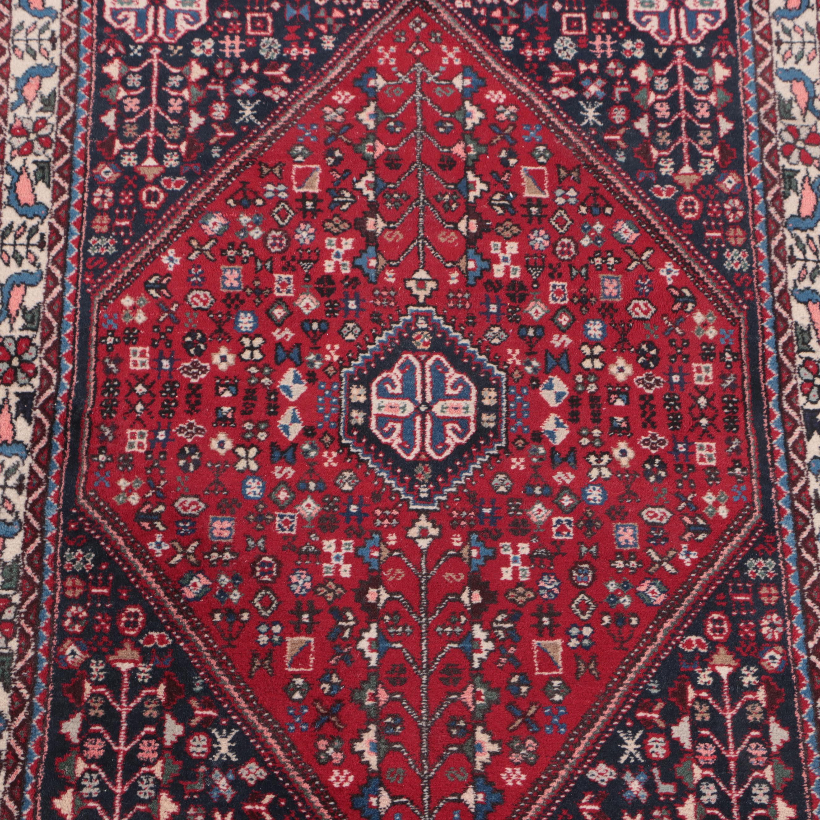 3'4 x 5'5 Hand-Knotted Persian Abadeh Area Rug
