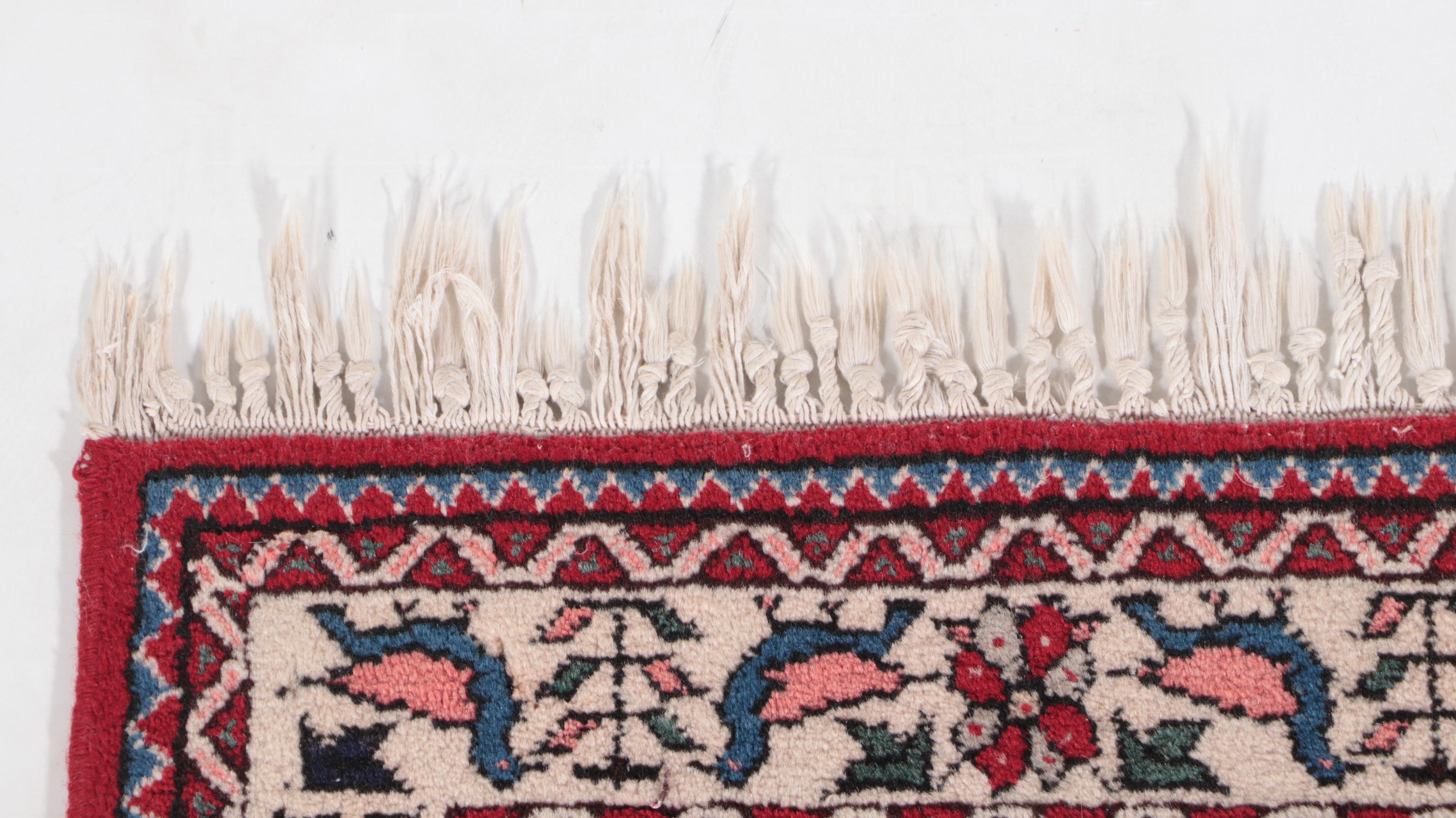 3'4 x 5'5 Hand-Knotted Persian Abadeh Area Rug