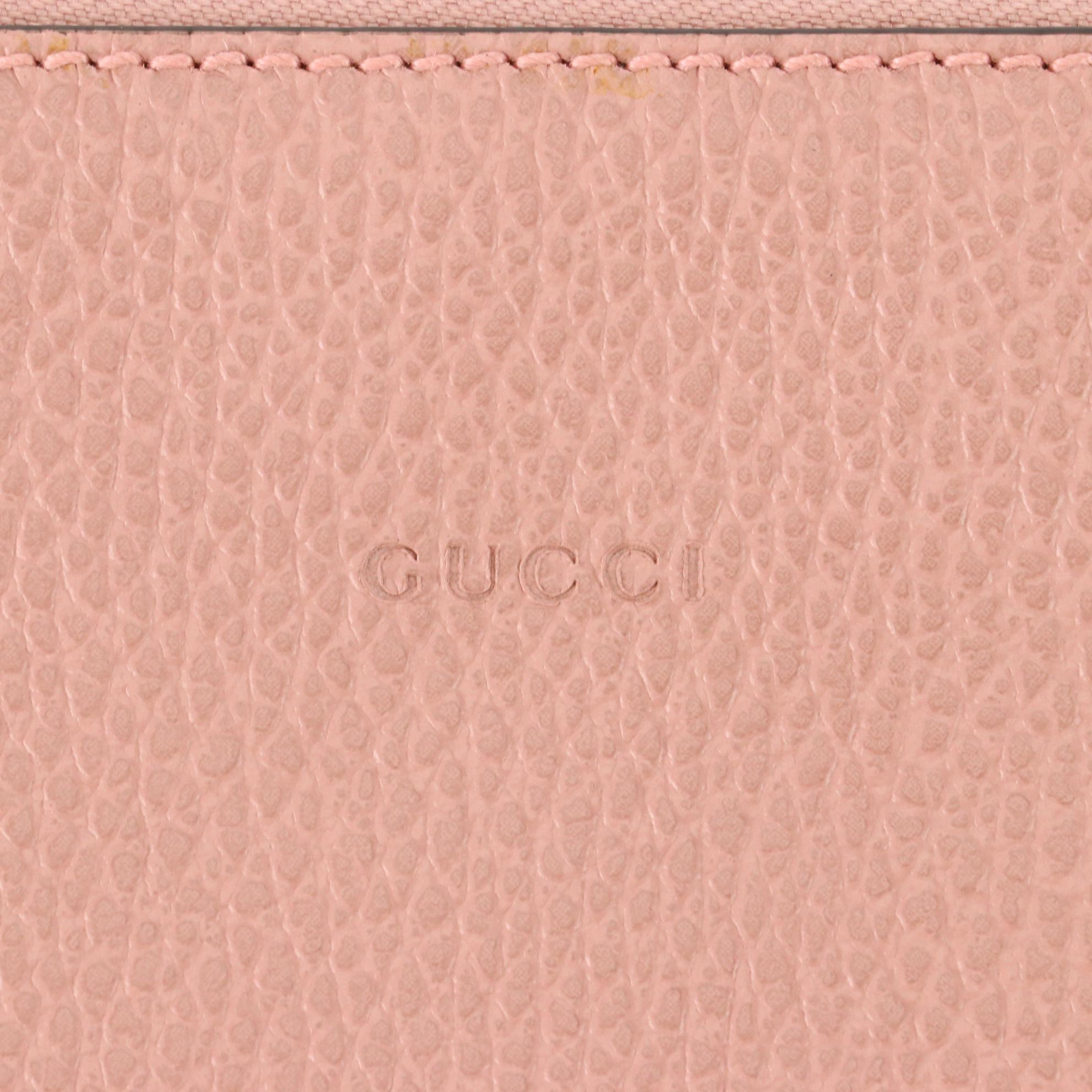 Gucci Large Bamboo Tassel Zip Clutch in Full-Grained Leather