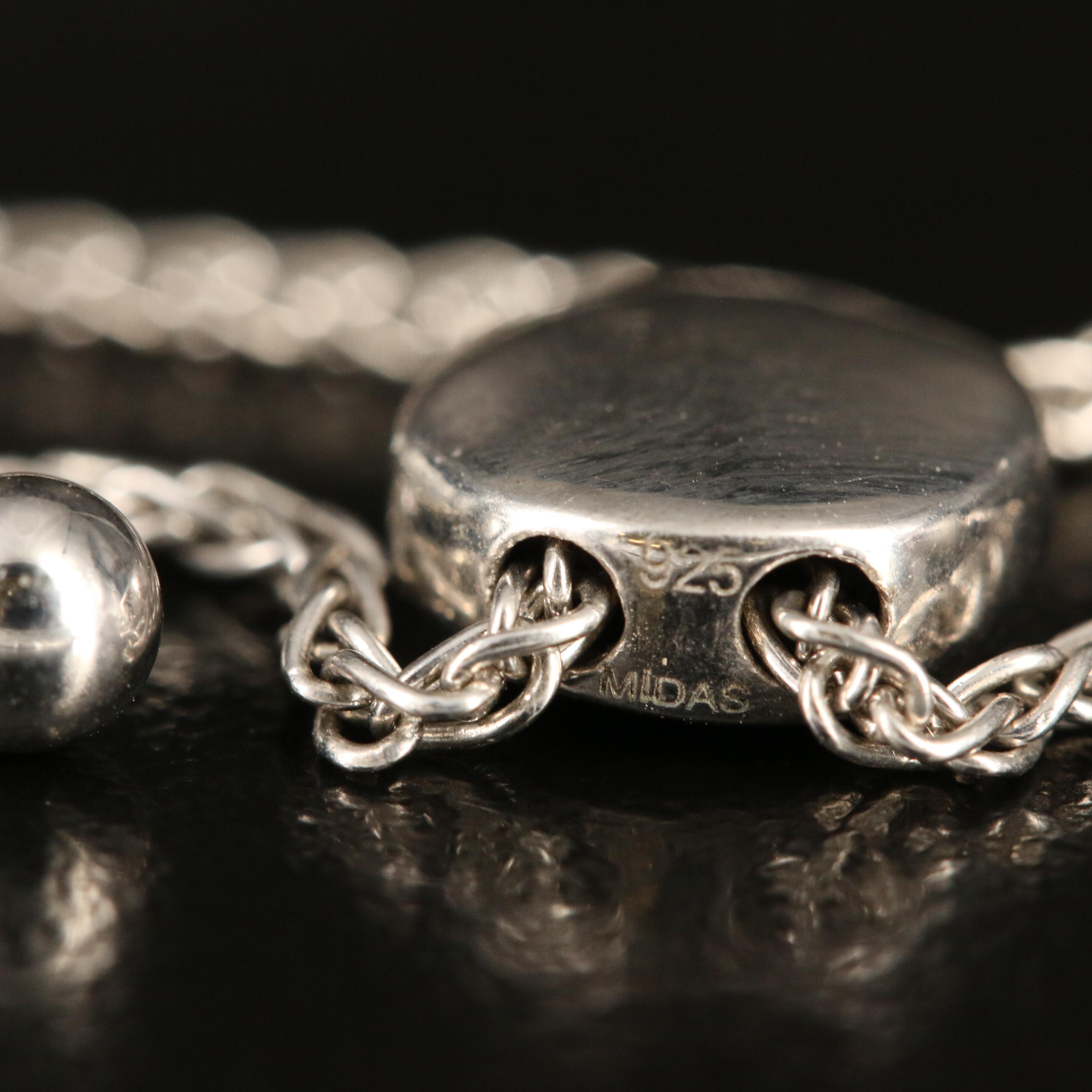 Sterling Ruby and Sapphire Leaf Bolo Bracelet