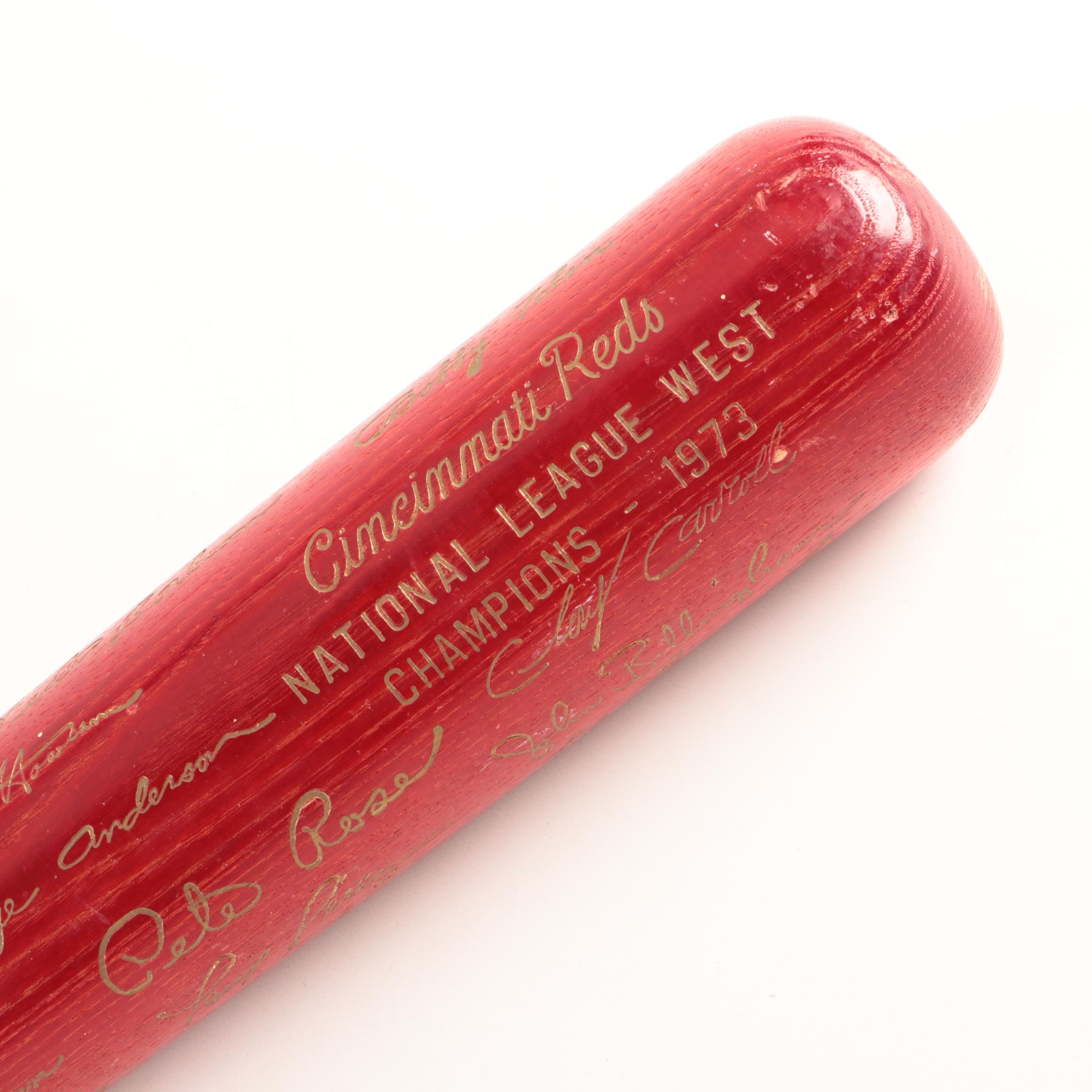 1973 Cincinnati Reds National League West Champions Commemorative Baseball Bat