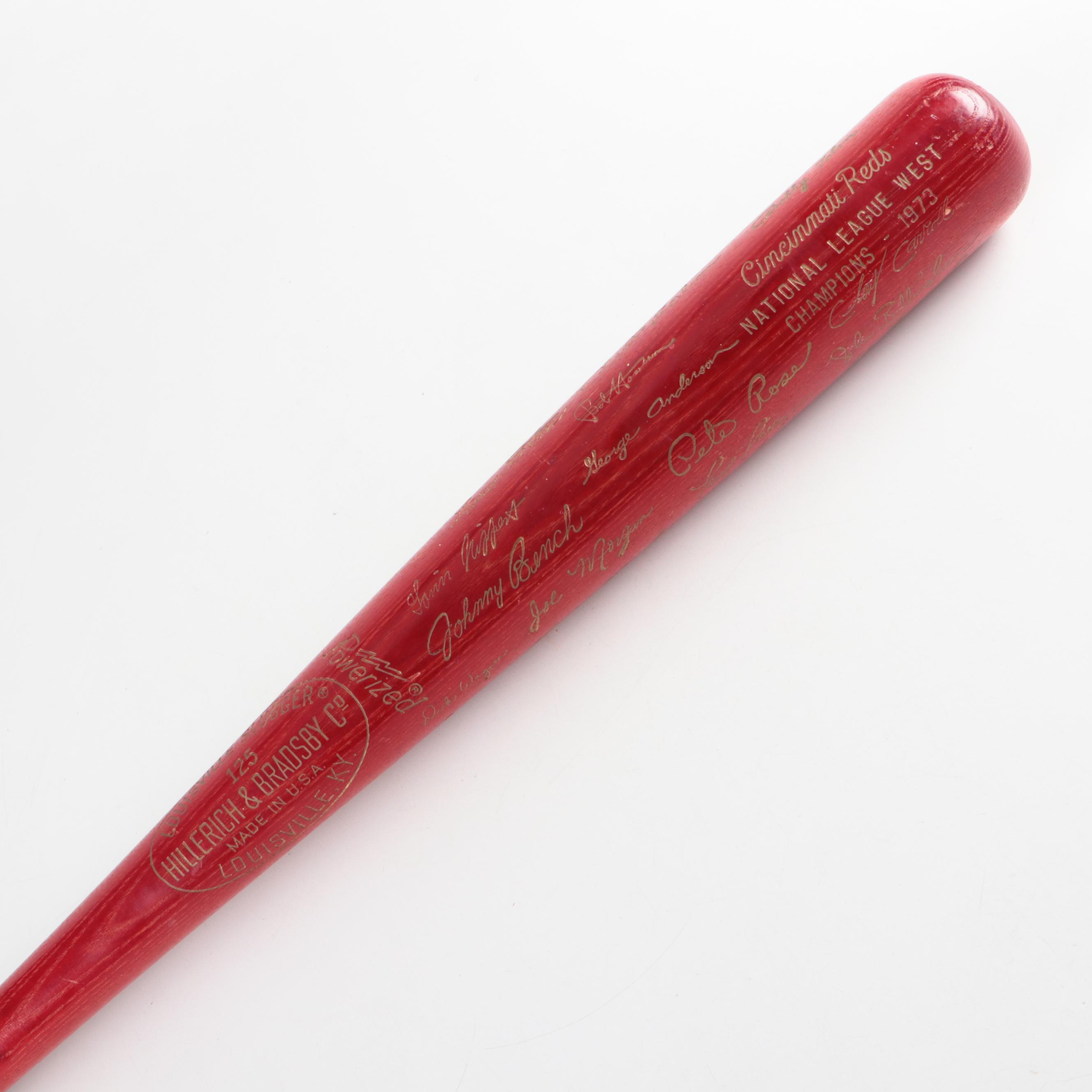 1973 Cincinnati Reds National League West Champions Commemorative Baseball Bat