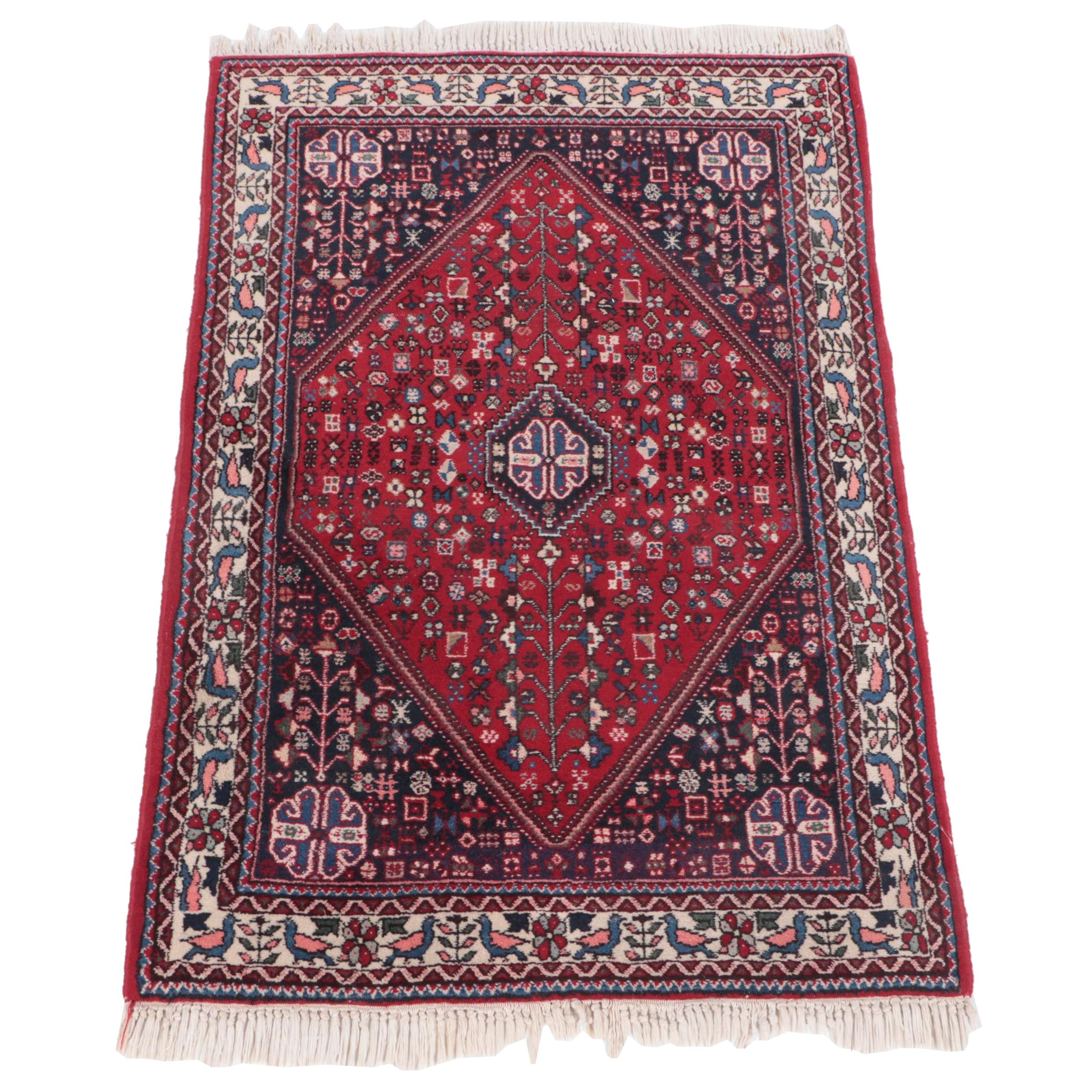 3'4 x 5'5 Hand-Knotted Persian Abadeh Area Rug