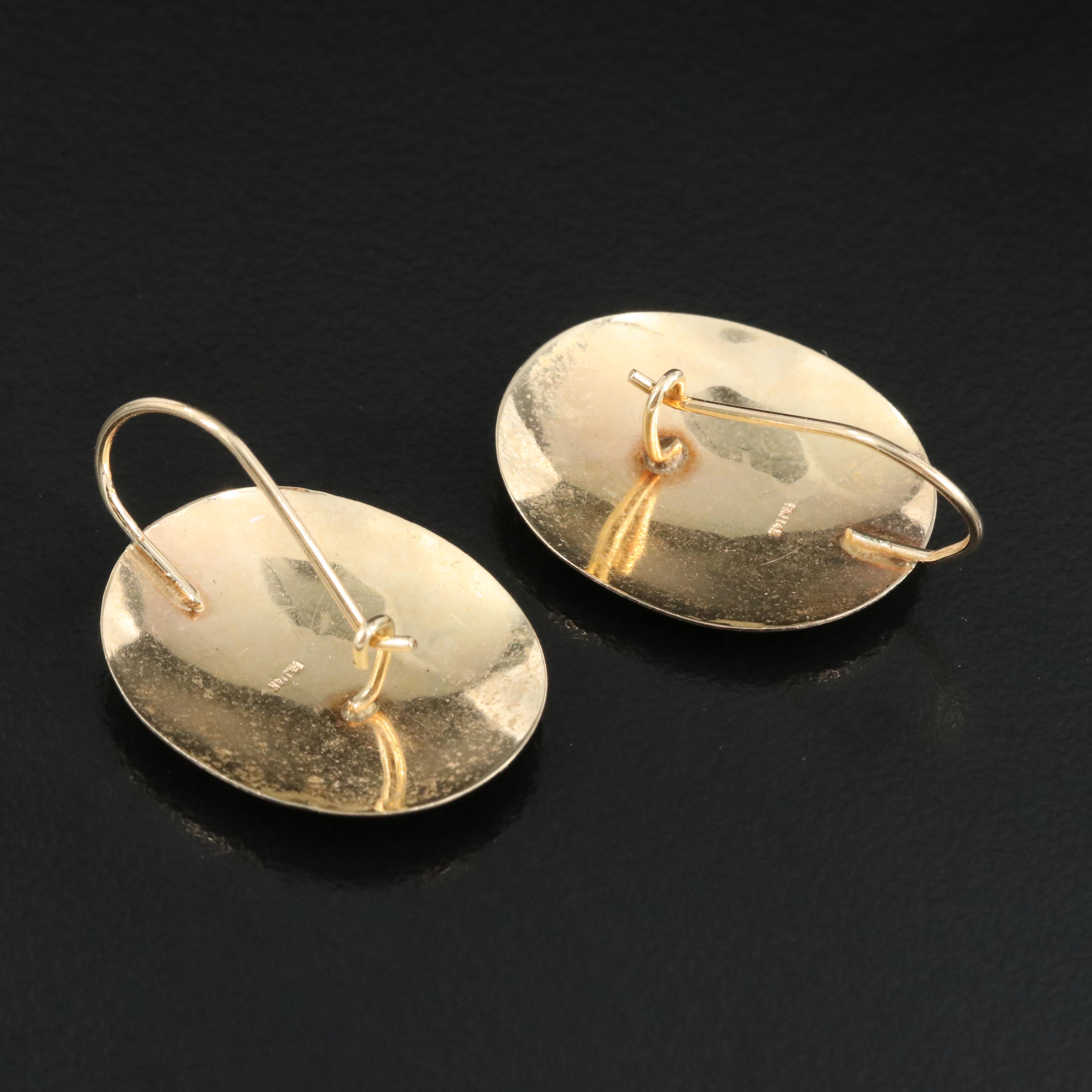 14K Patterned Earrings