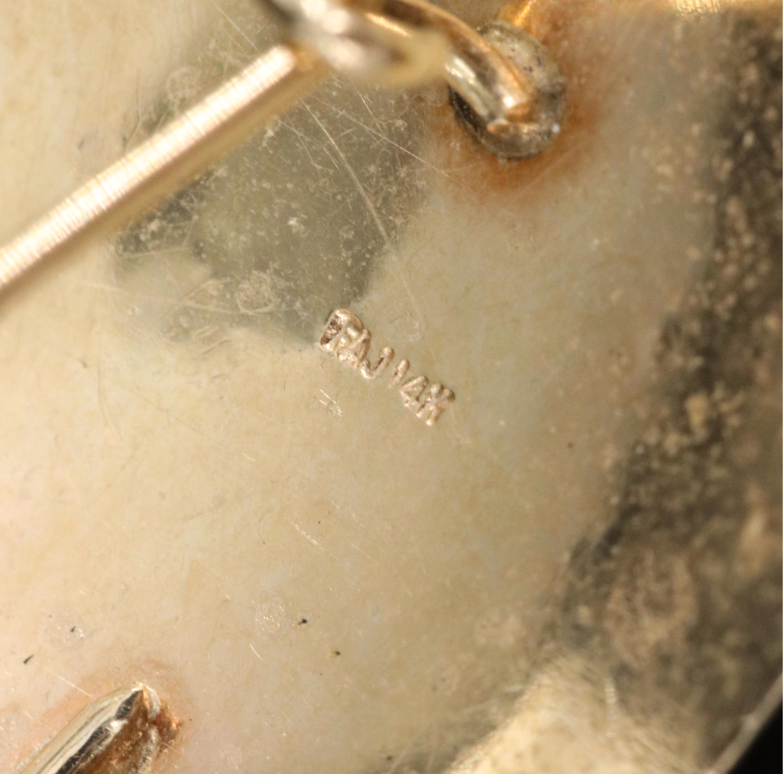 14K Patterned Earrings