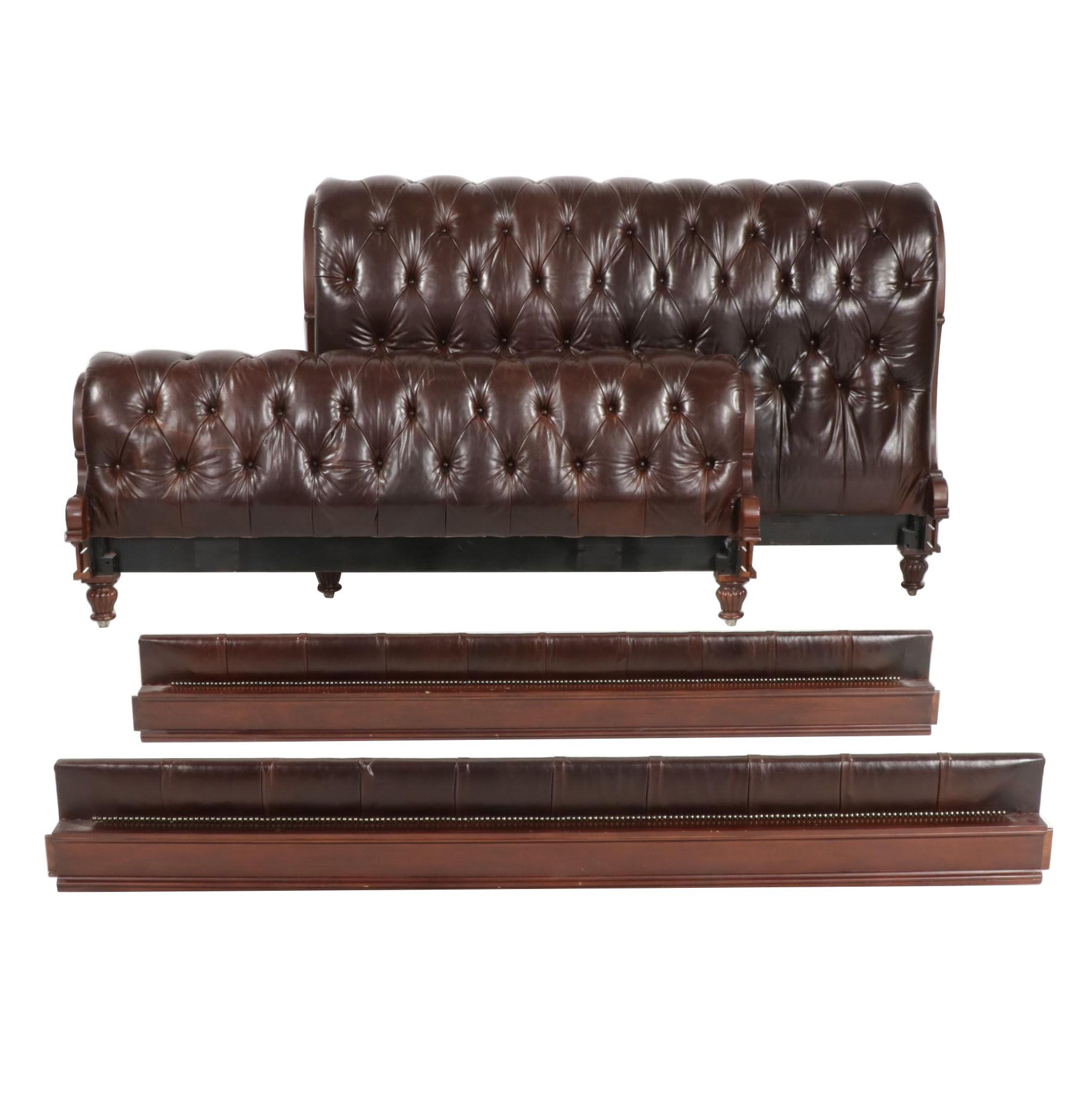 Henredon for Ralph Lauren Home Button-Tufted Leather Bed