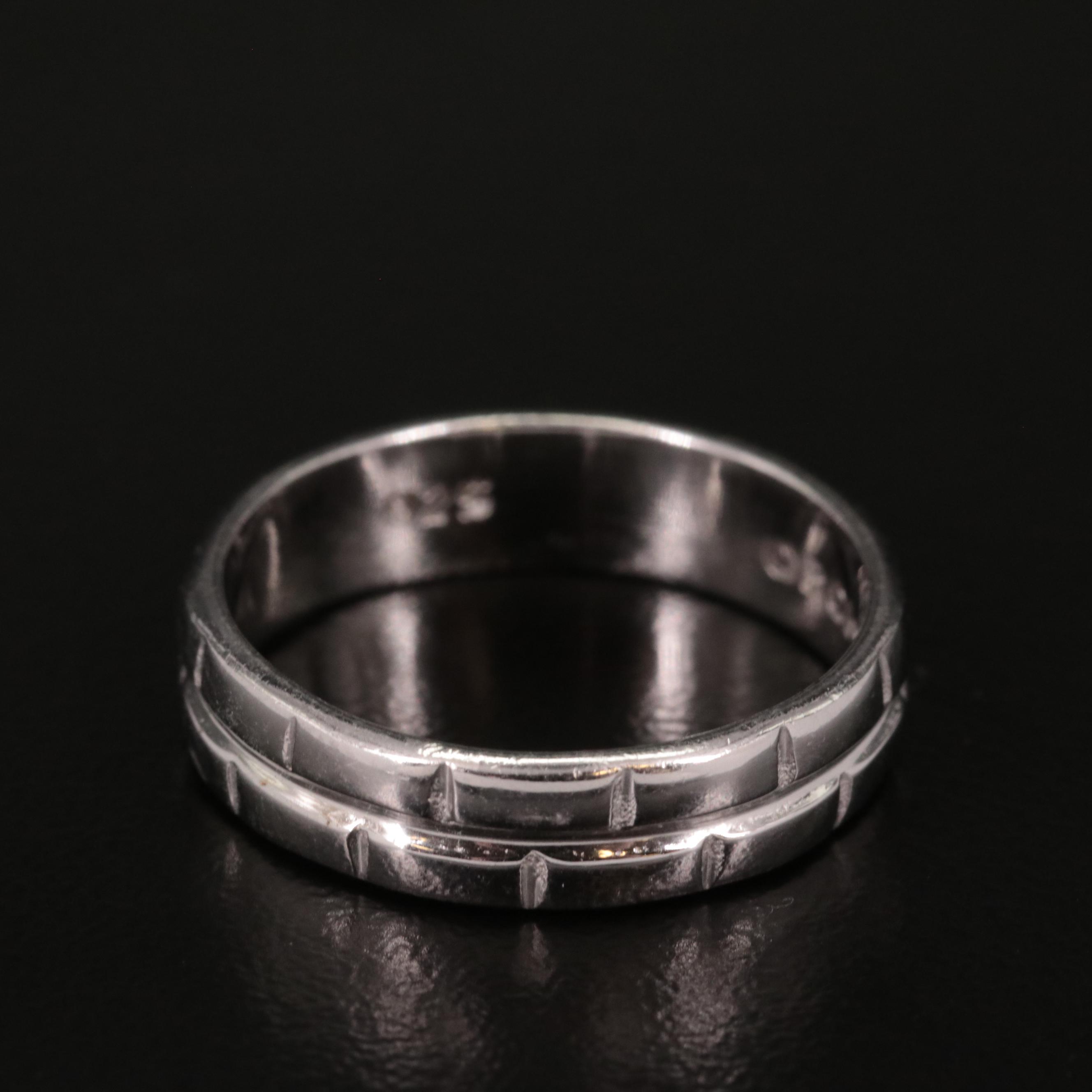 Sterling Textured Band