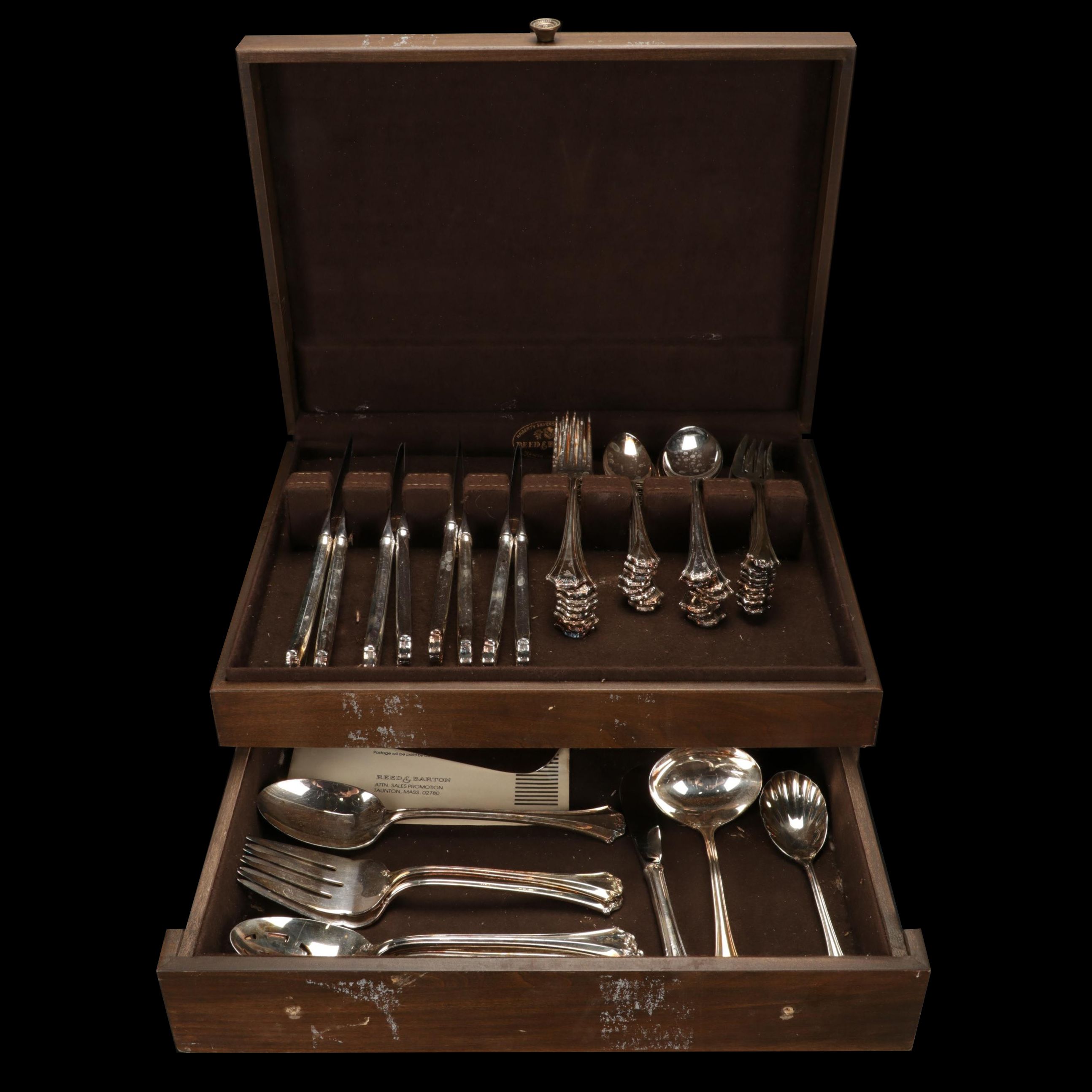 Reed & Barton "Country French" Silver Plate Flatware, Late 20th Century