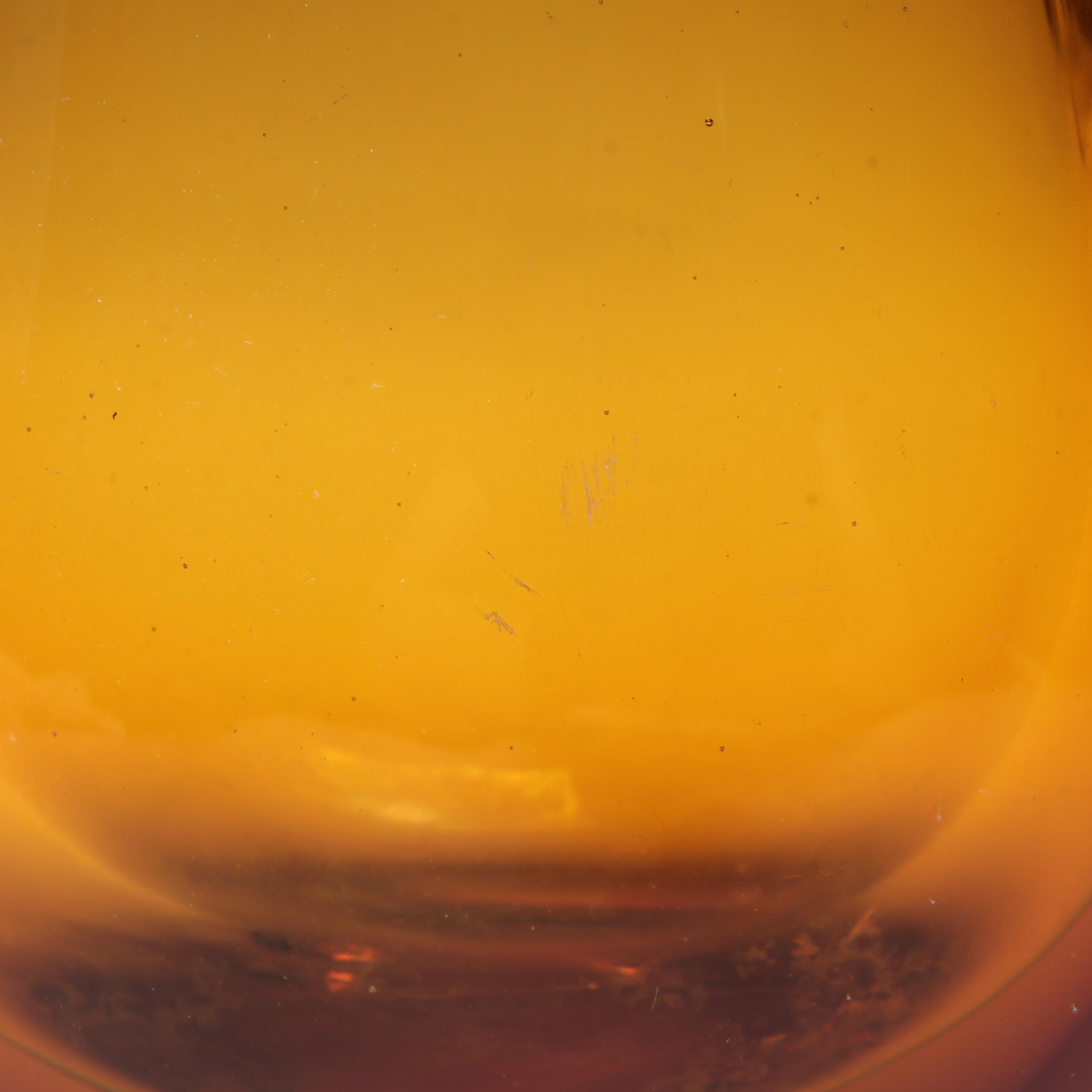 Ground Rim Blown Sommerso Glass Teardrop Vase