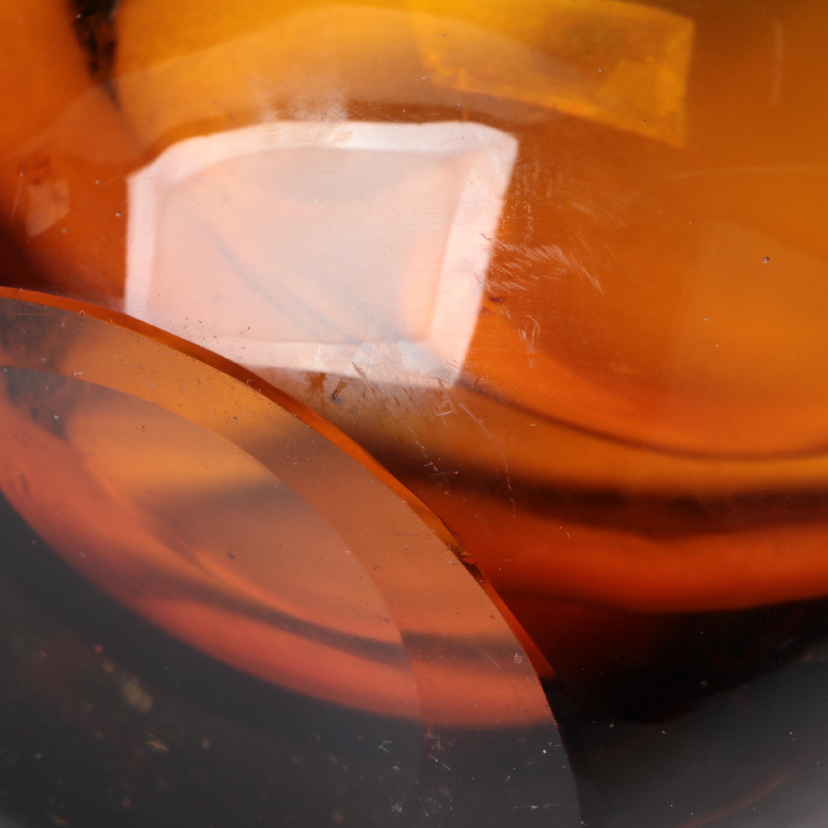 Ground Rim Blown Sommerso Glass Teardrop Vase