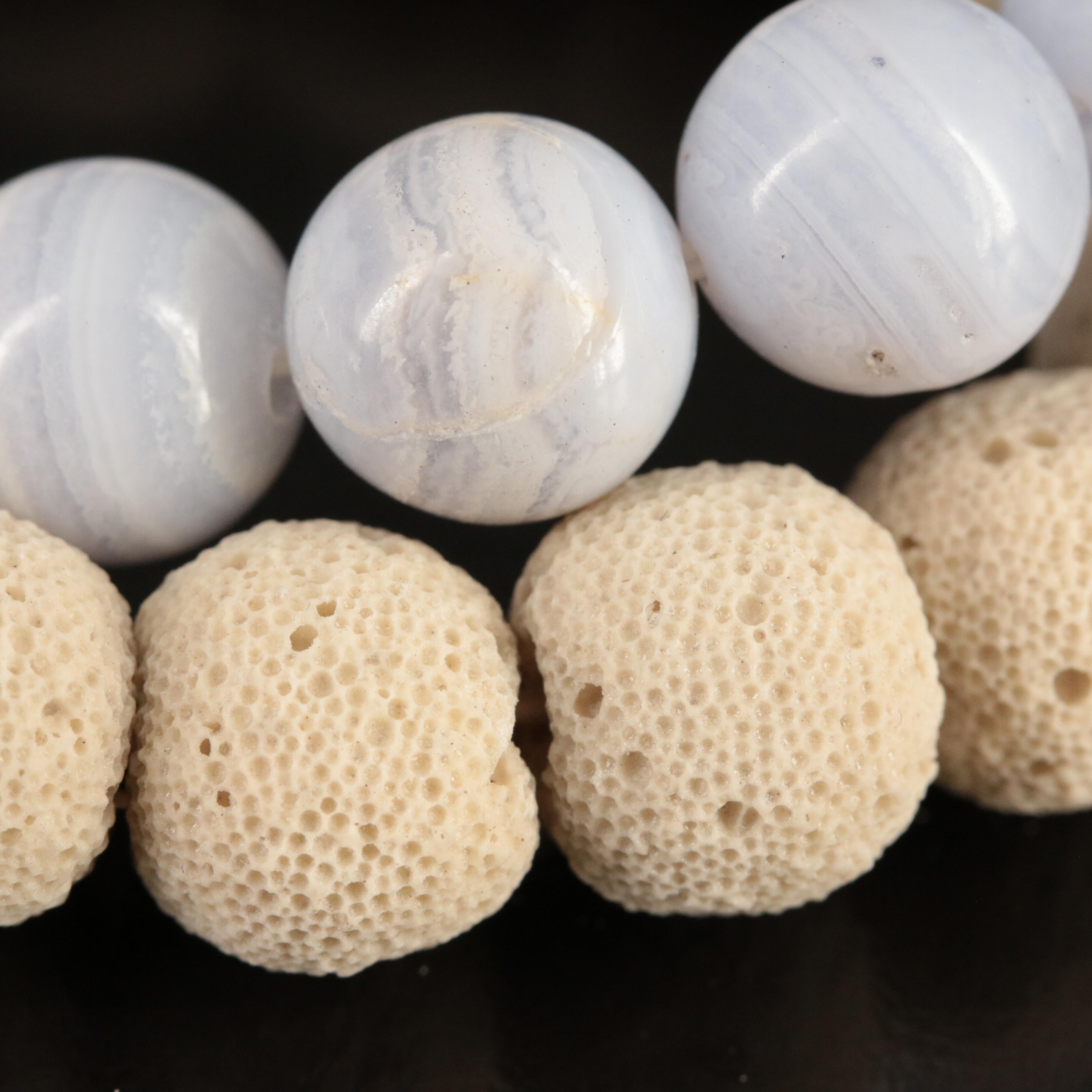 Coral, Magnesite and Jasper Bracelets