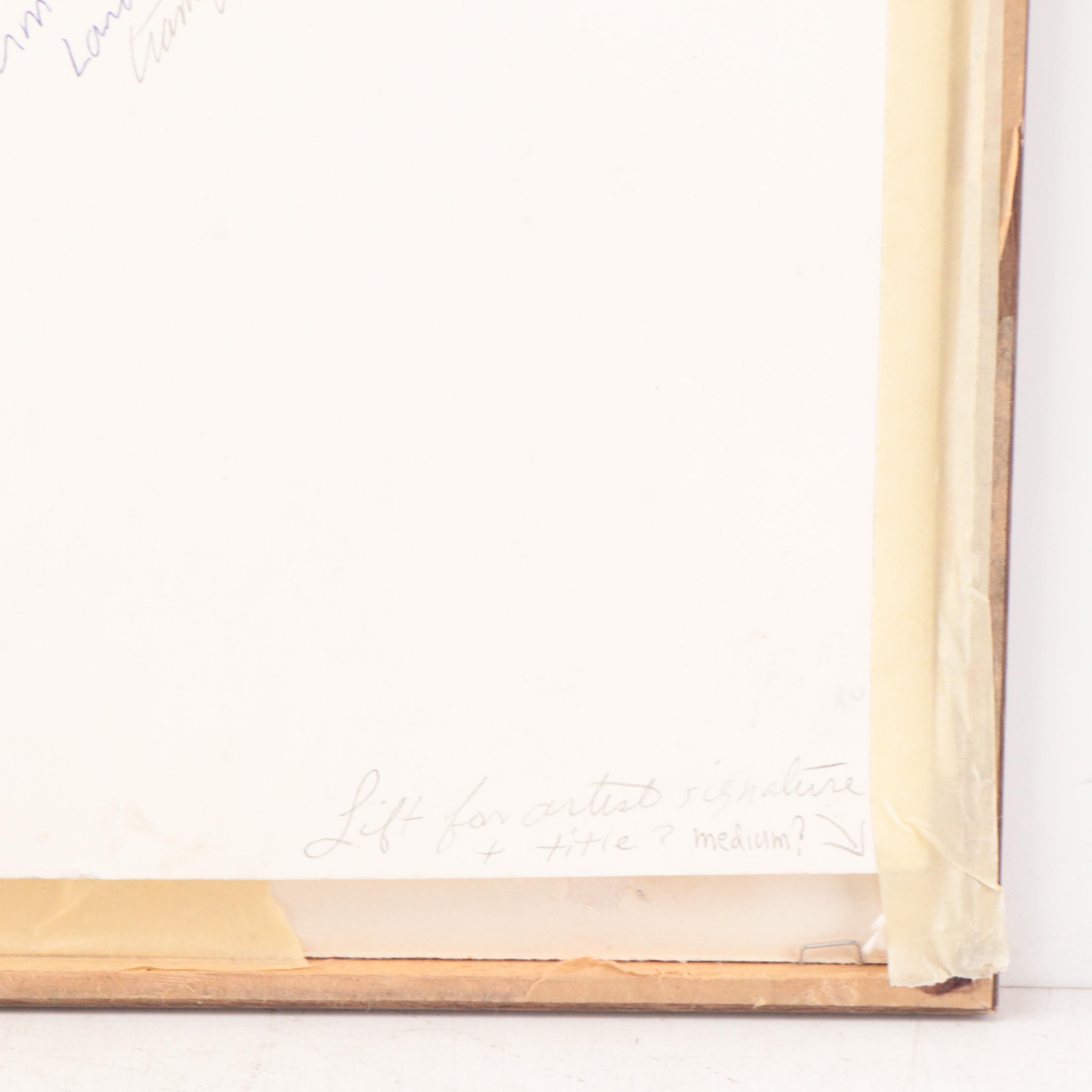 Abstract Pastel Drawing of Landscape