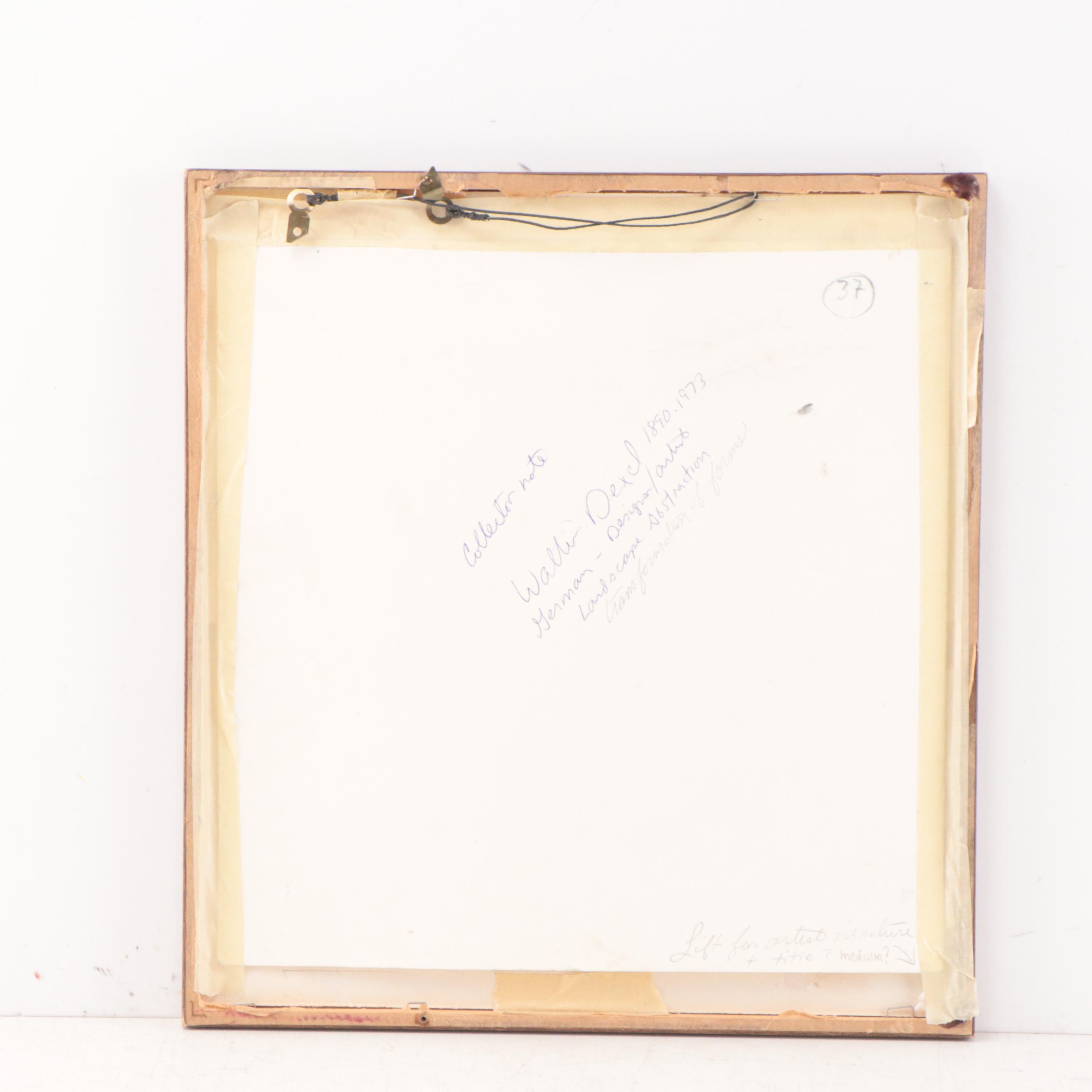 Abstract Pastel Drawing of Landscape