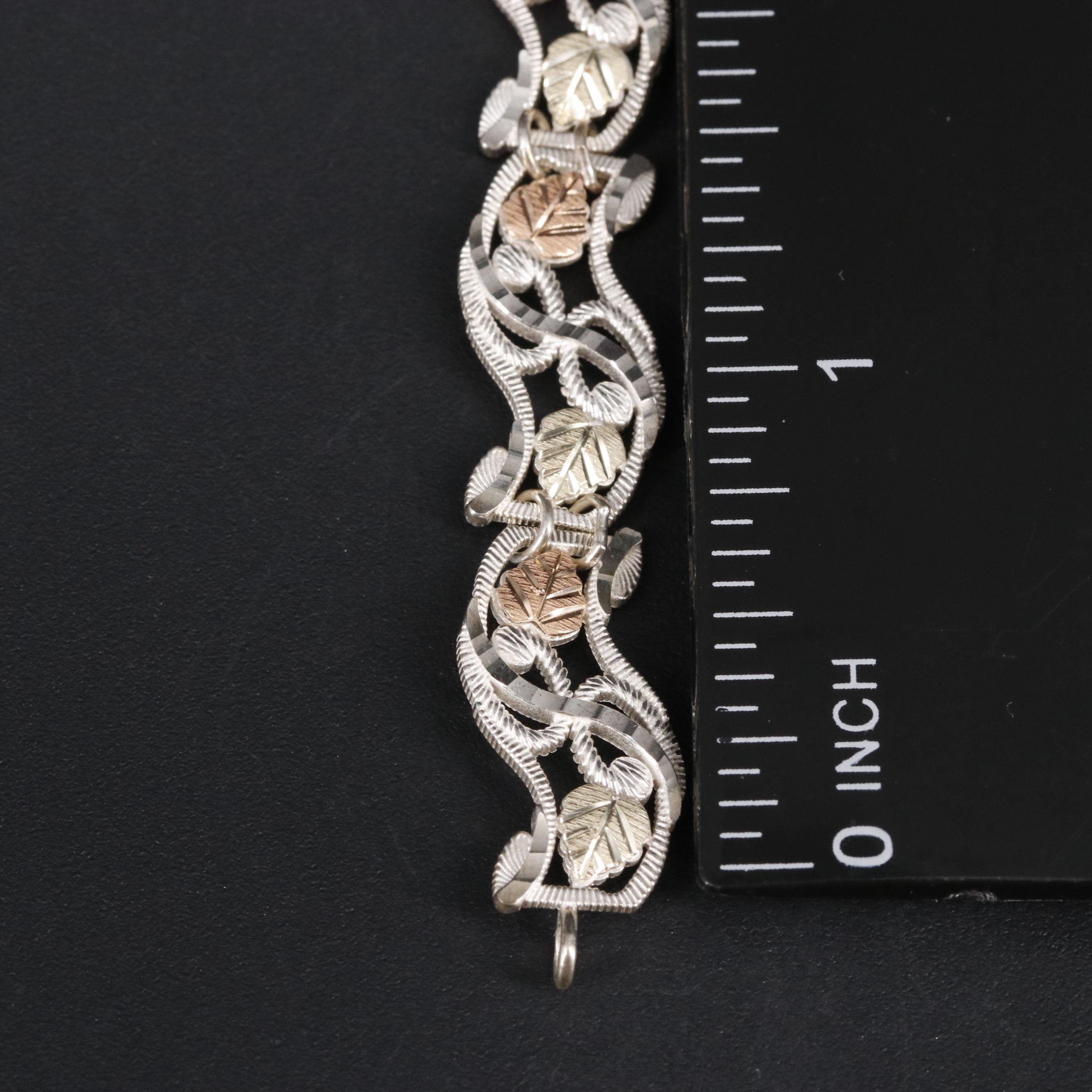 Sterling Silver and 14K Gold Accent Bracelet