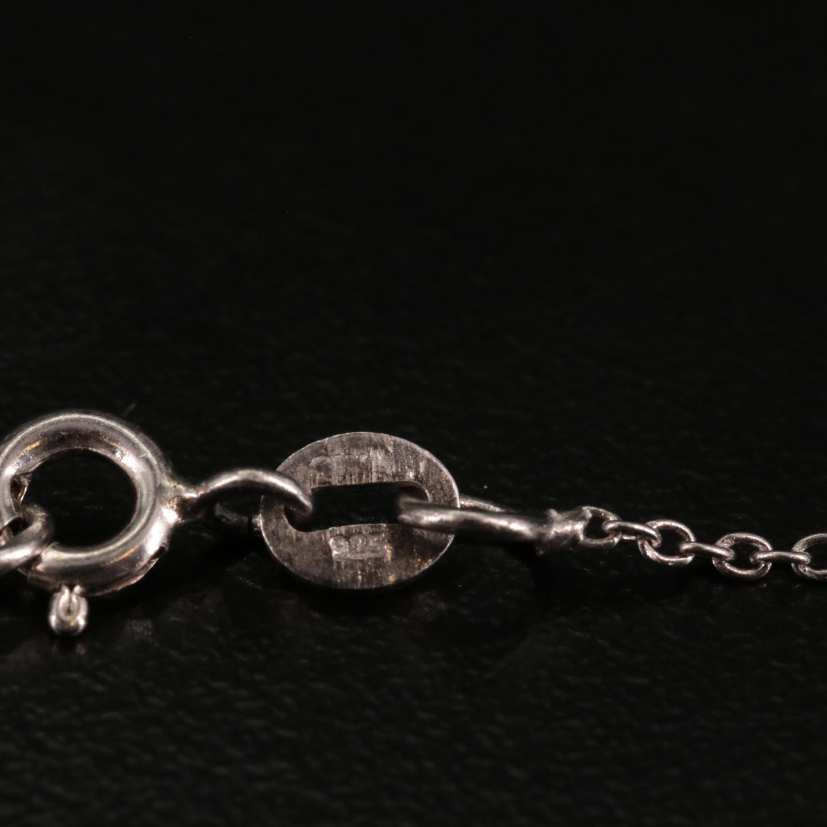 Sterling Clown Pendant Necklace