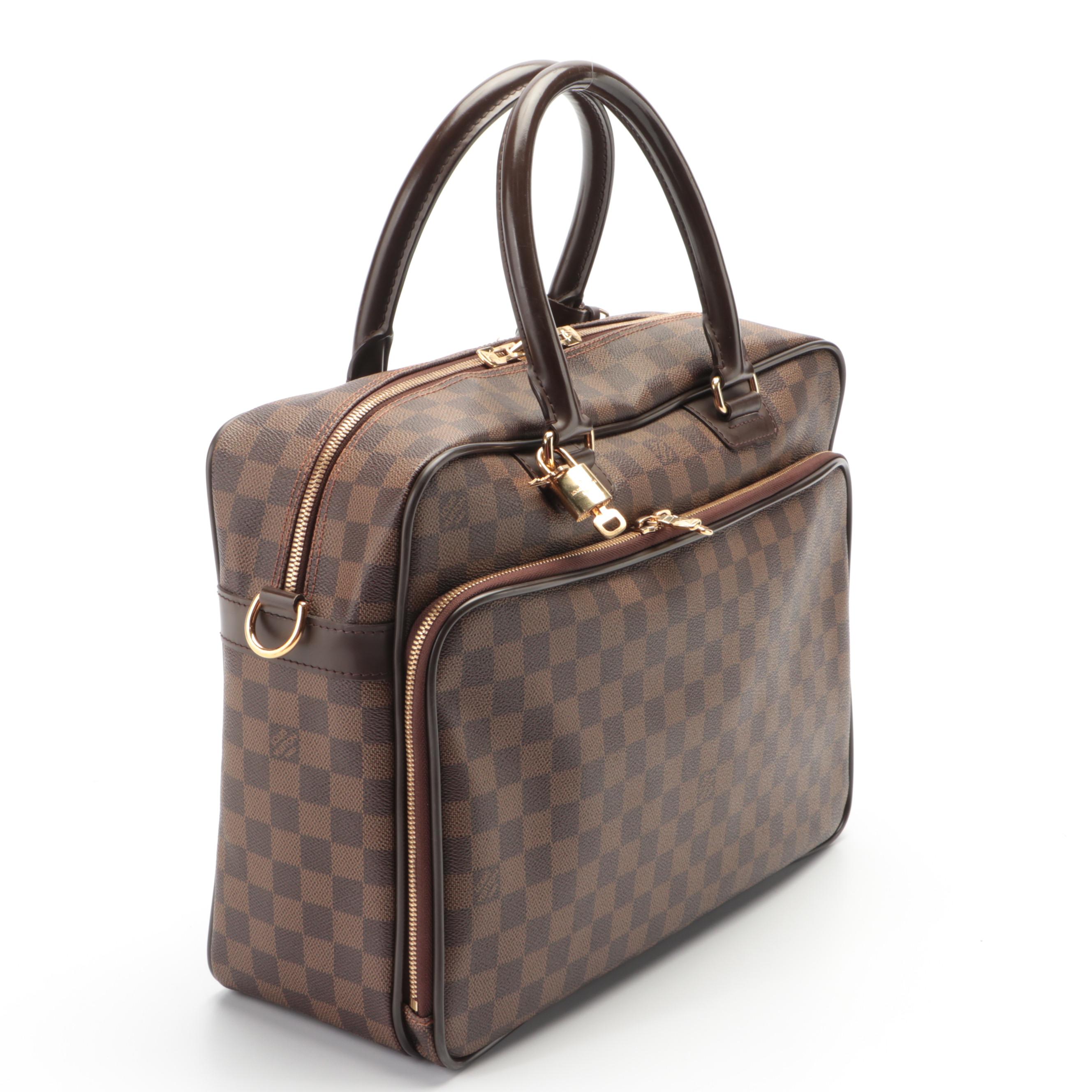 Louis Vuitton Icare Travel Bag in Damier Ebene Canvas and Smooth Leather