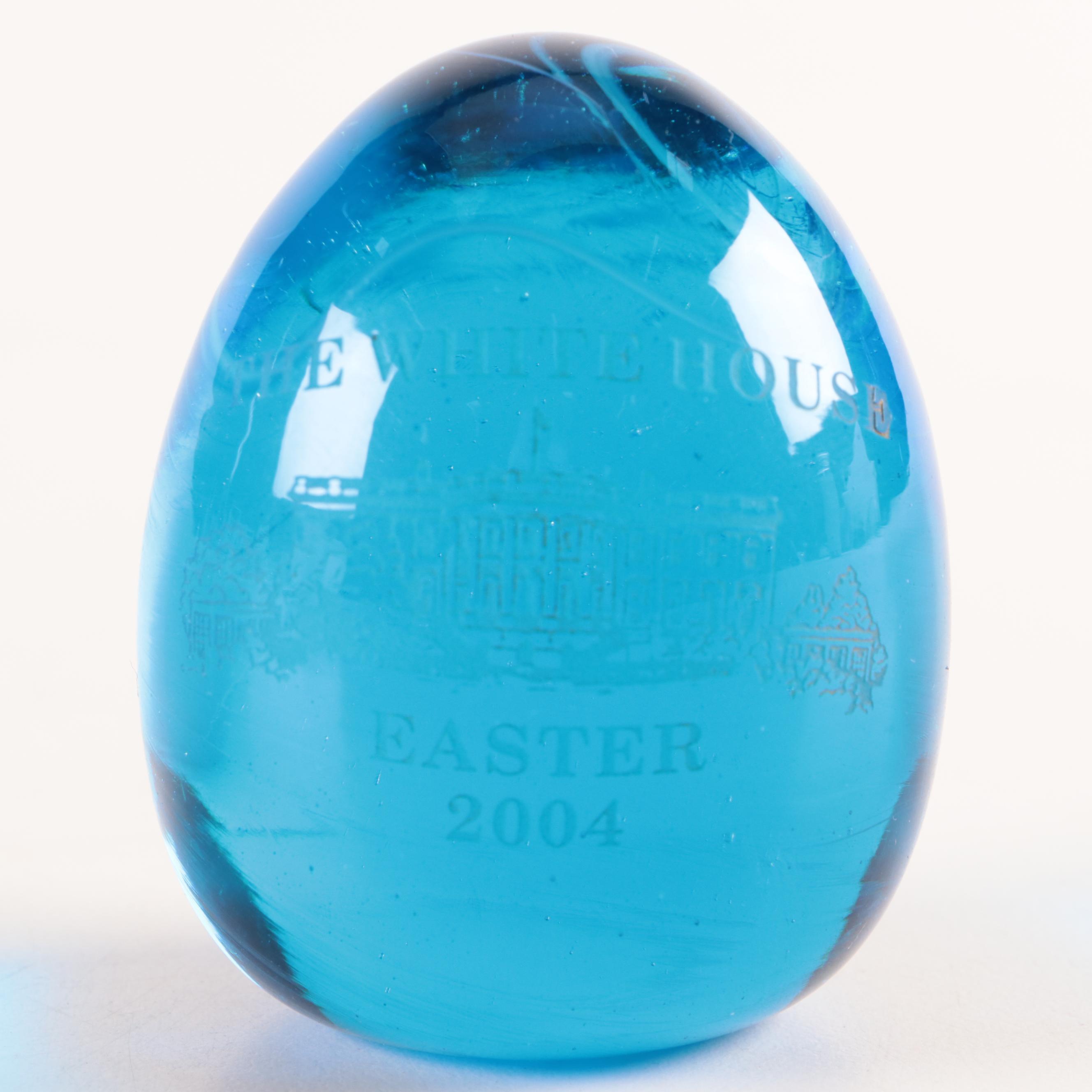 White House Glass Annual Easter Egg Paperweights