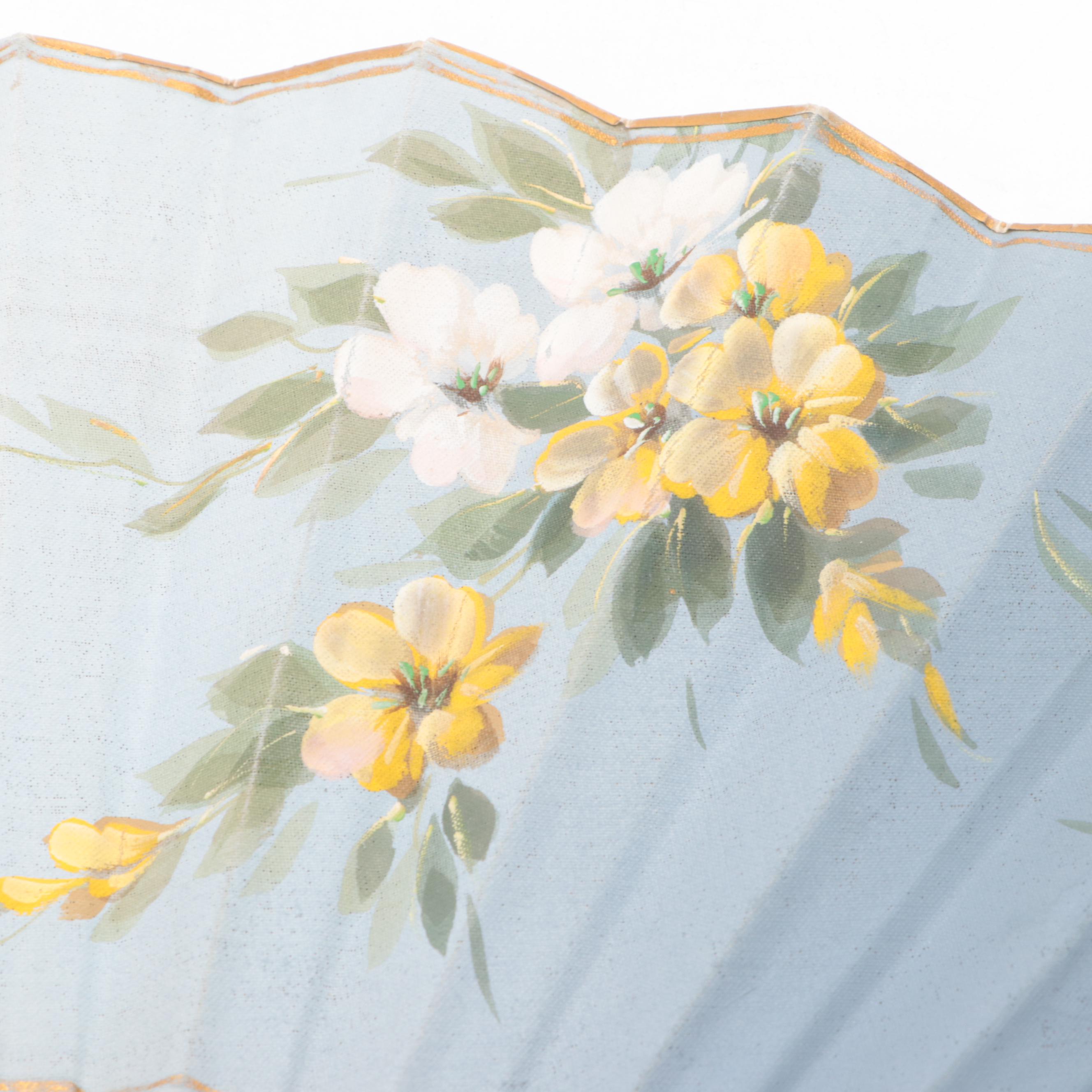 East Asian Hand-Painted Paper Fans