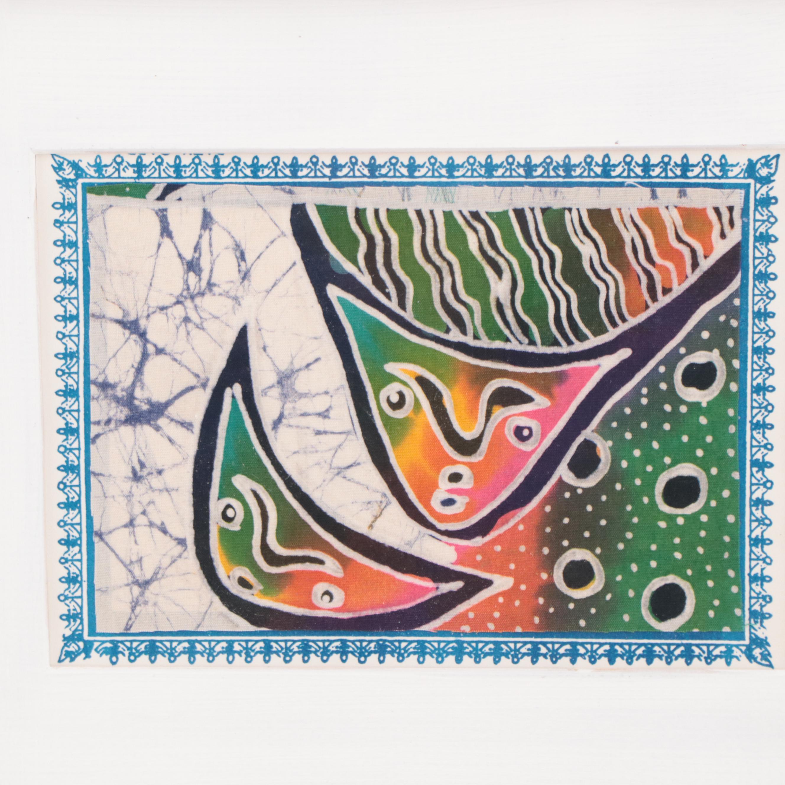 Abstract Batik Dyed Textile