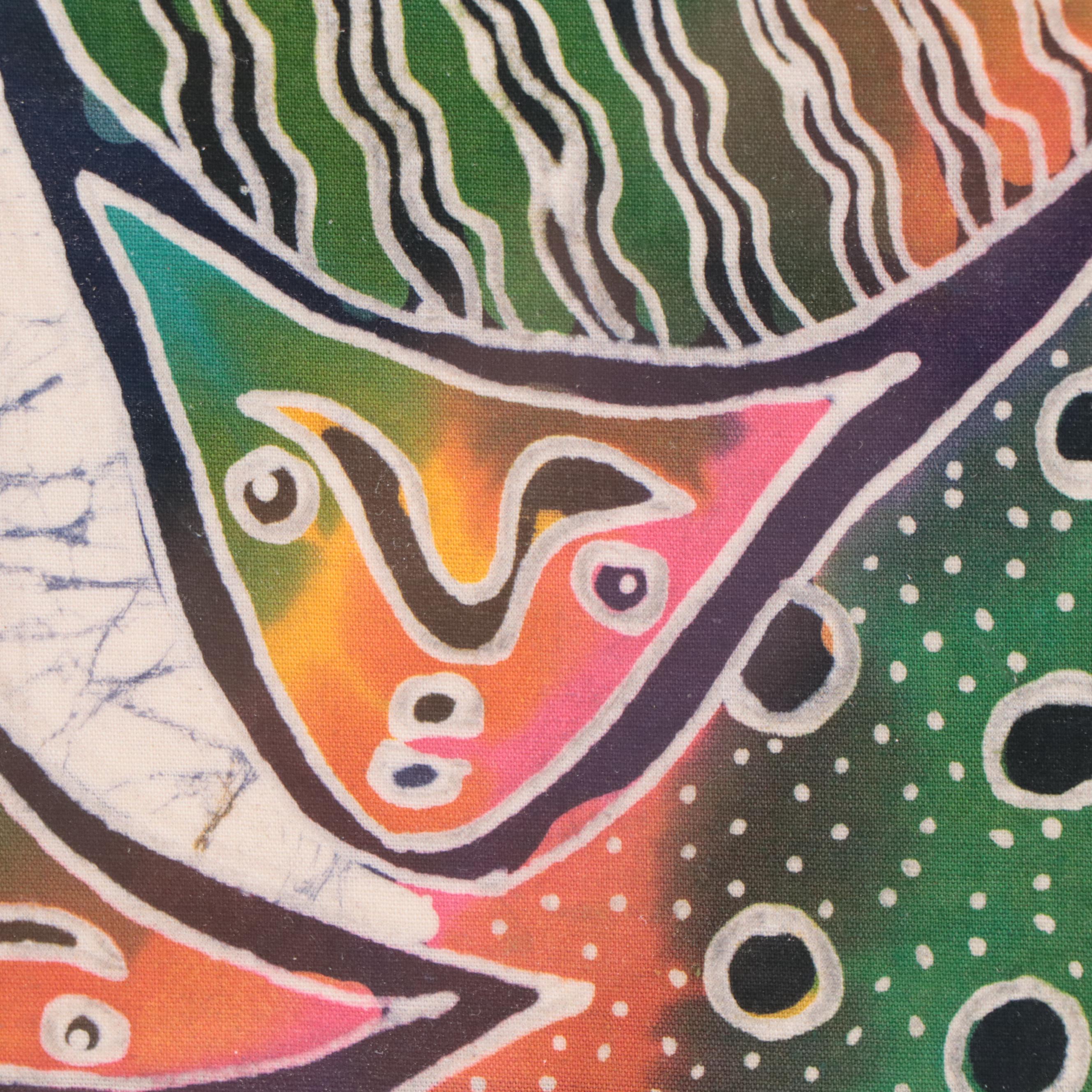 Abstract Batik Dyed Textile