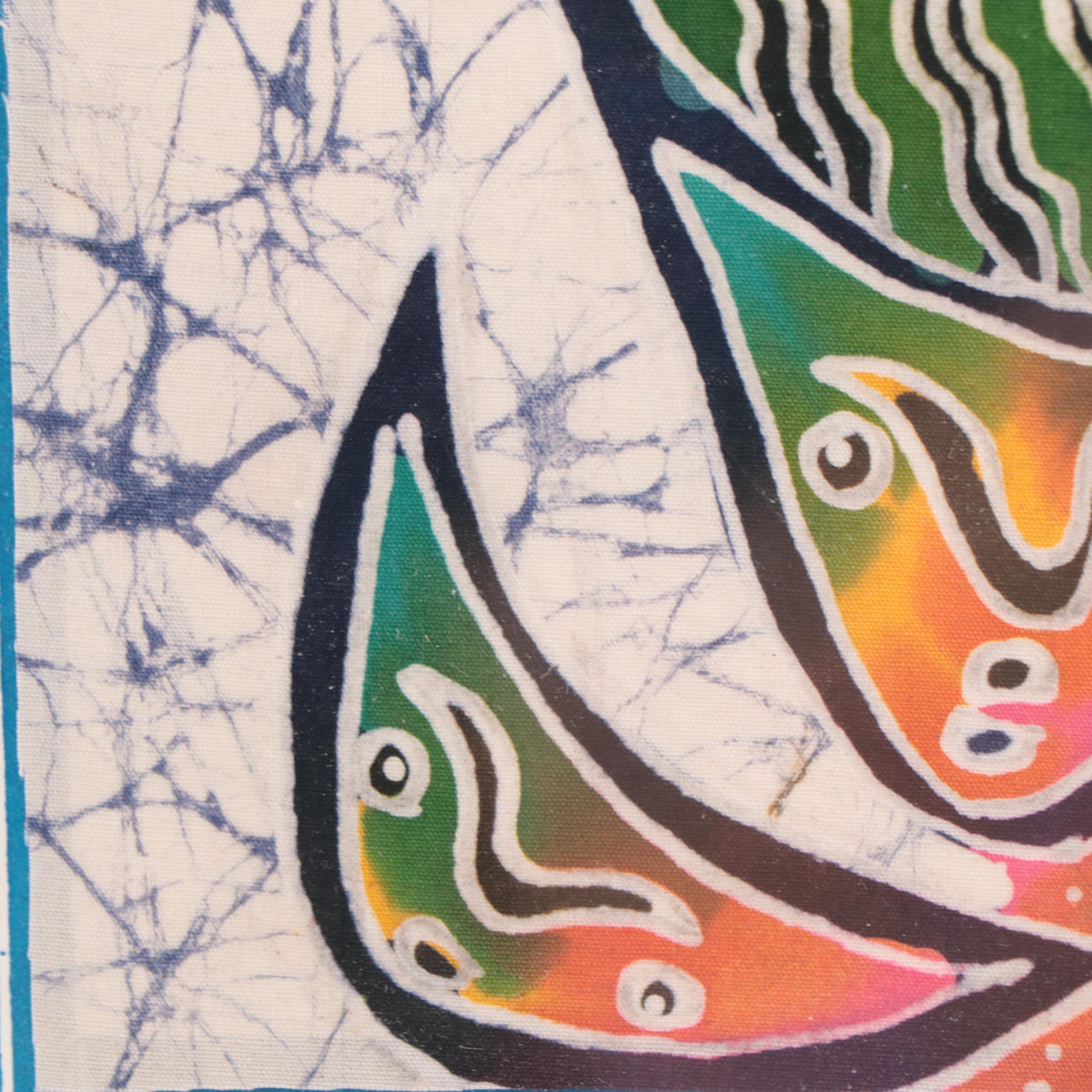 Abstract Batik Dyed Textile