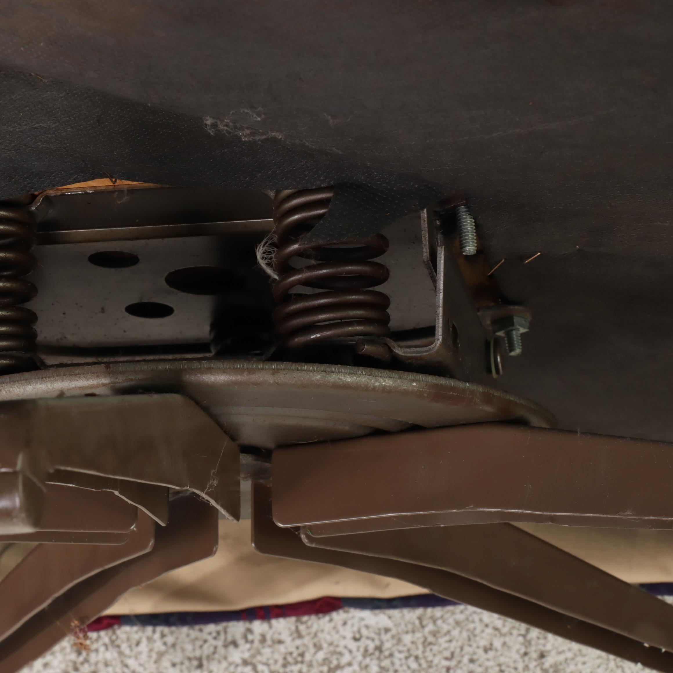 Pair of Custom-Upholstered Plaid Swivel-Rockers, Late 20th Century