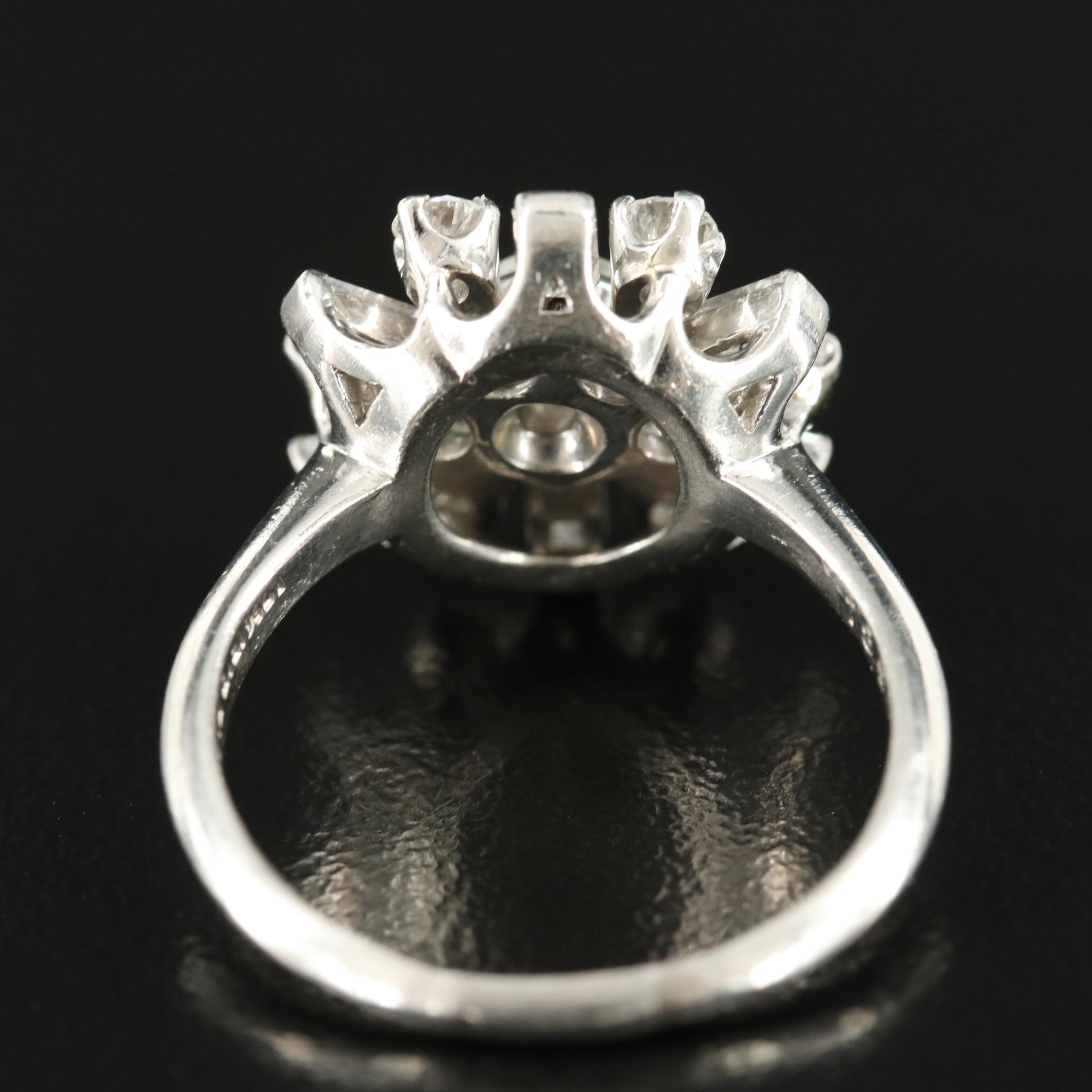 1950s Platinum 1.28 CTW Diamond Ring