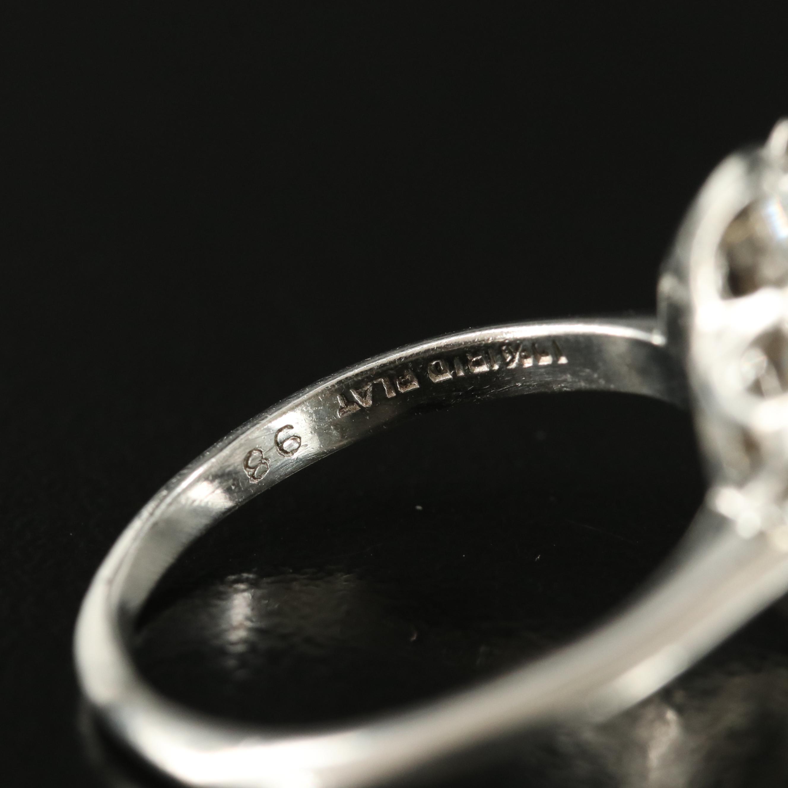 1950s Platinum 1.28 CTW Diamond Ring