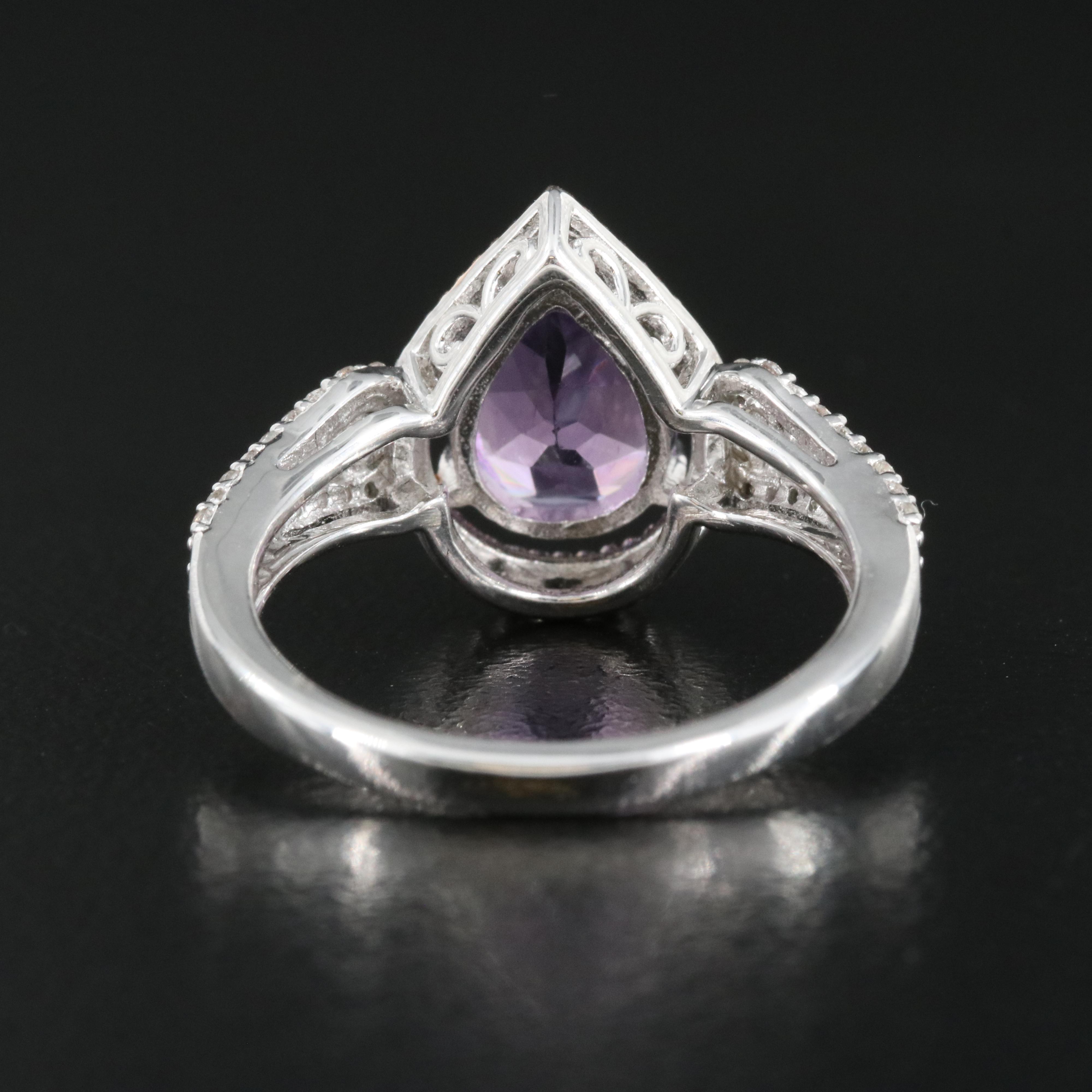 Sterling Amethyst and Sapphire Ring