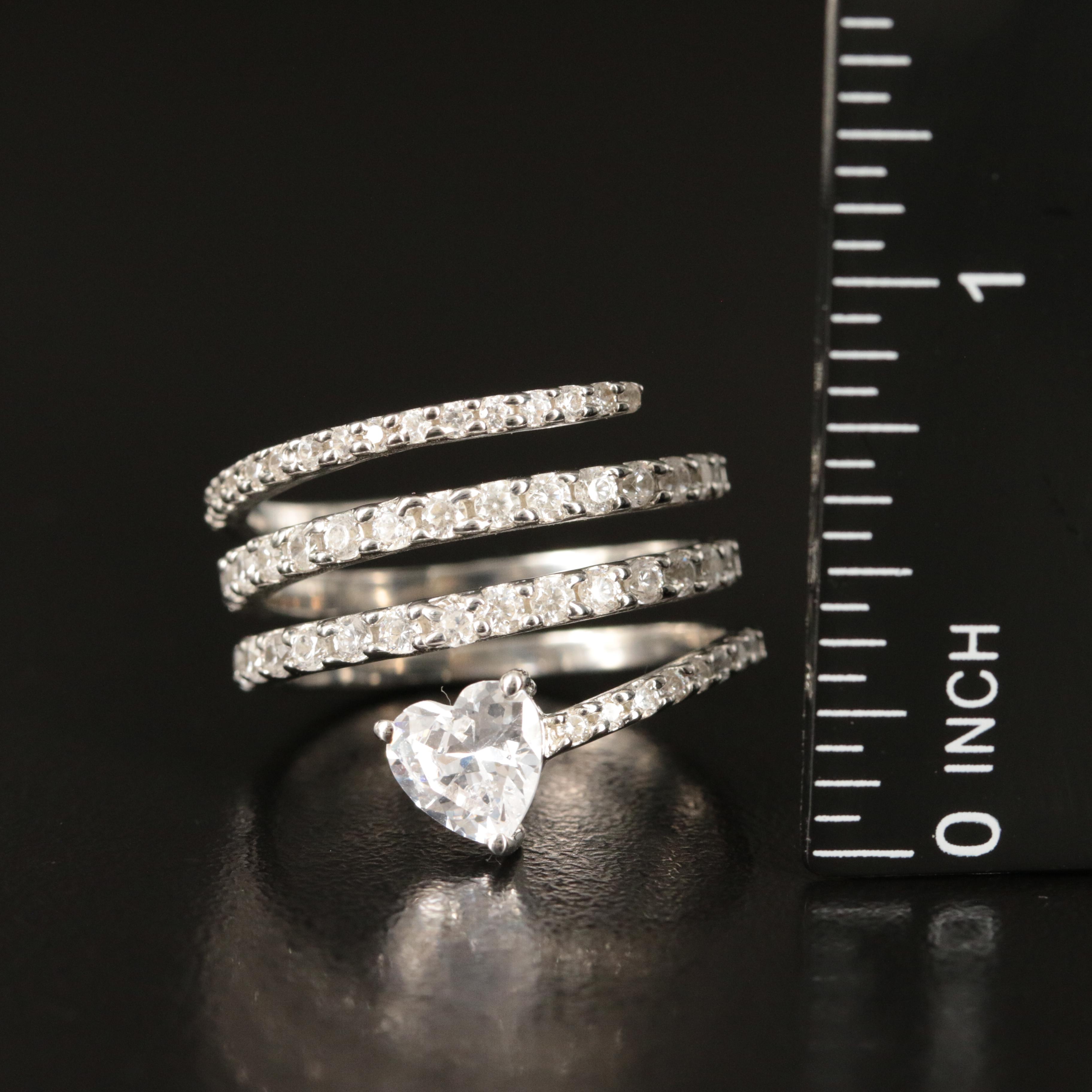 Sterling Cubic Zirconia Wrap Rings