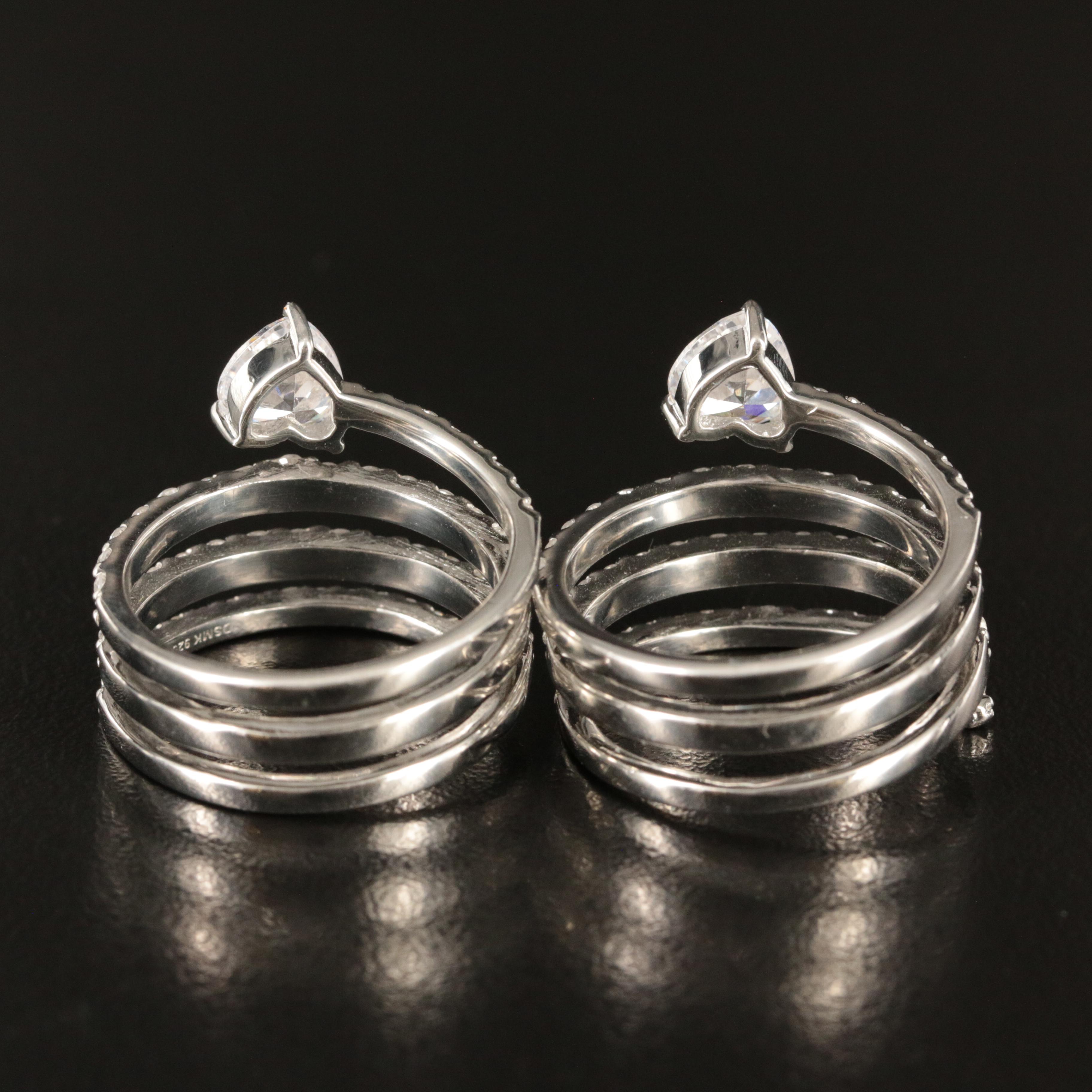 Sterling Cubic Zirconia Wrap Rings