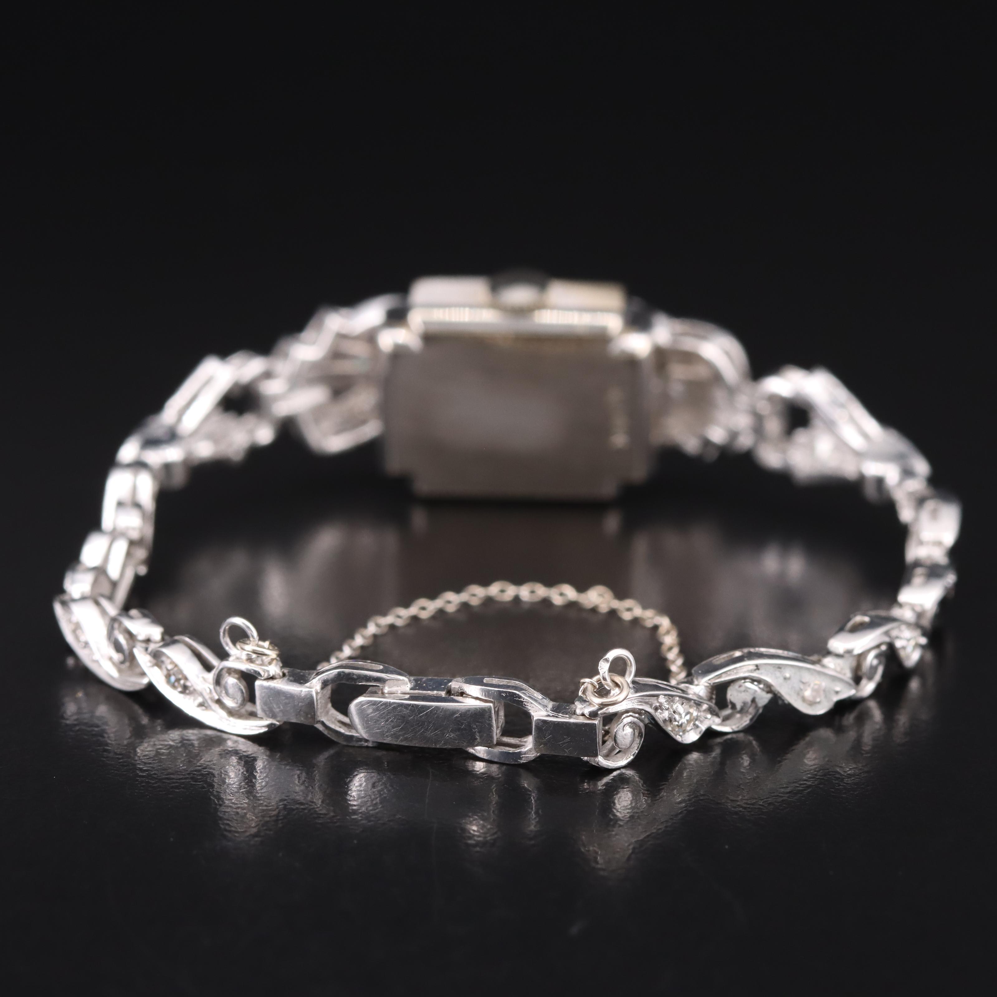 Vintage 14K Hamilton Diamond Watch